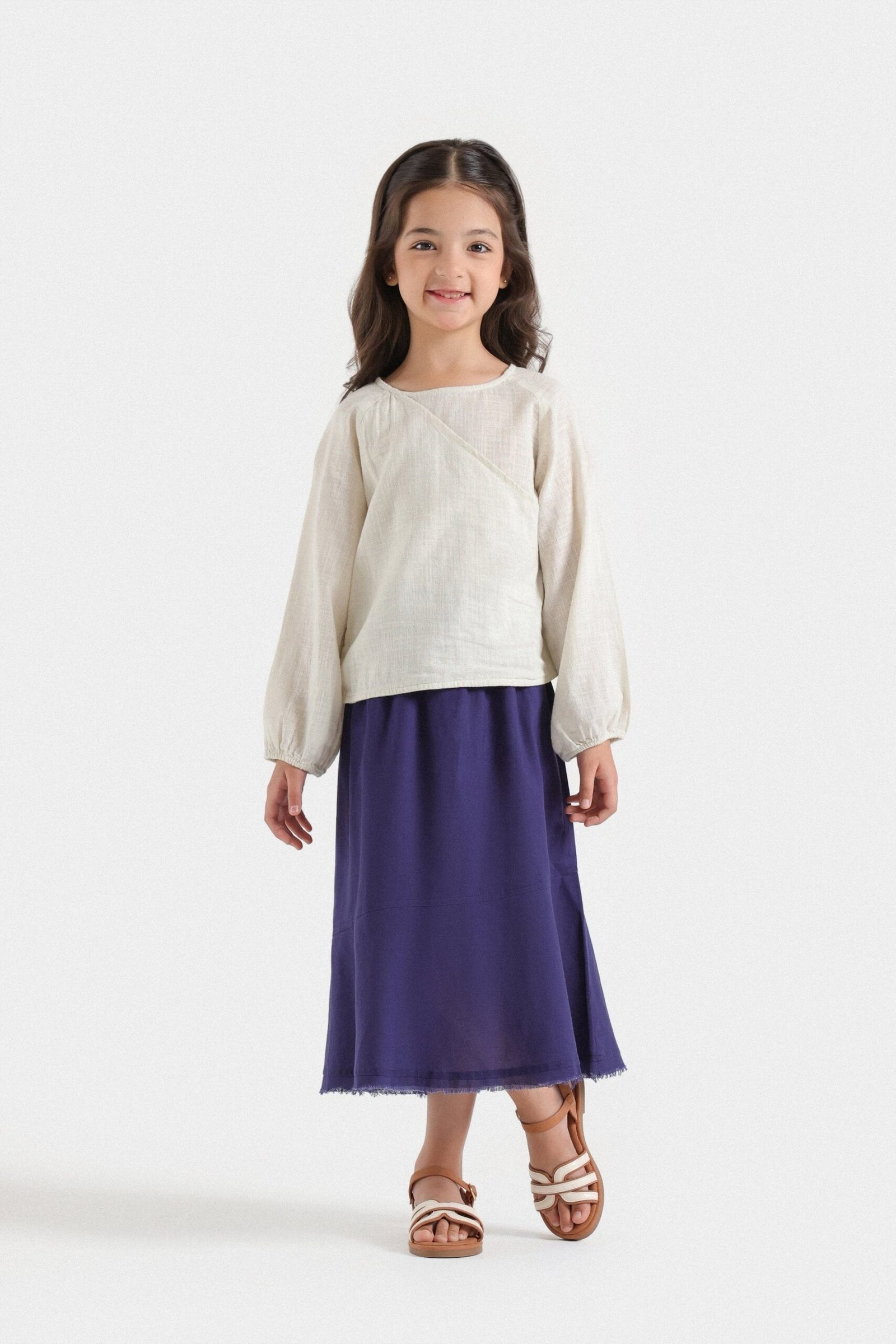 Plain Midi Length Skirt - Image 4