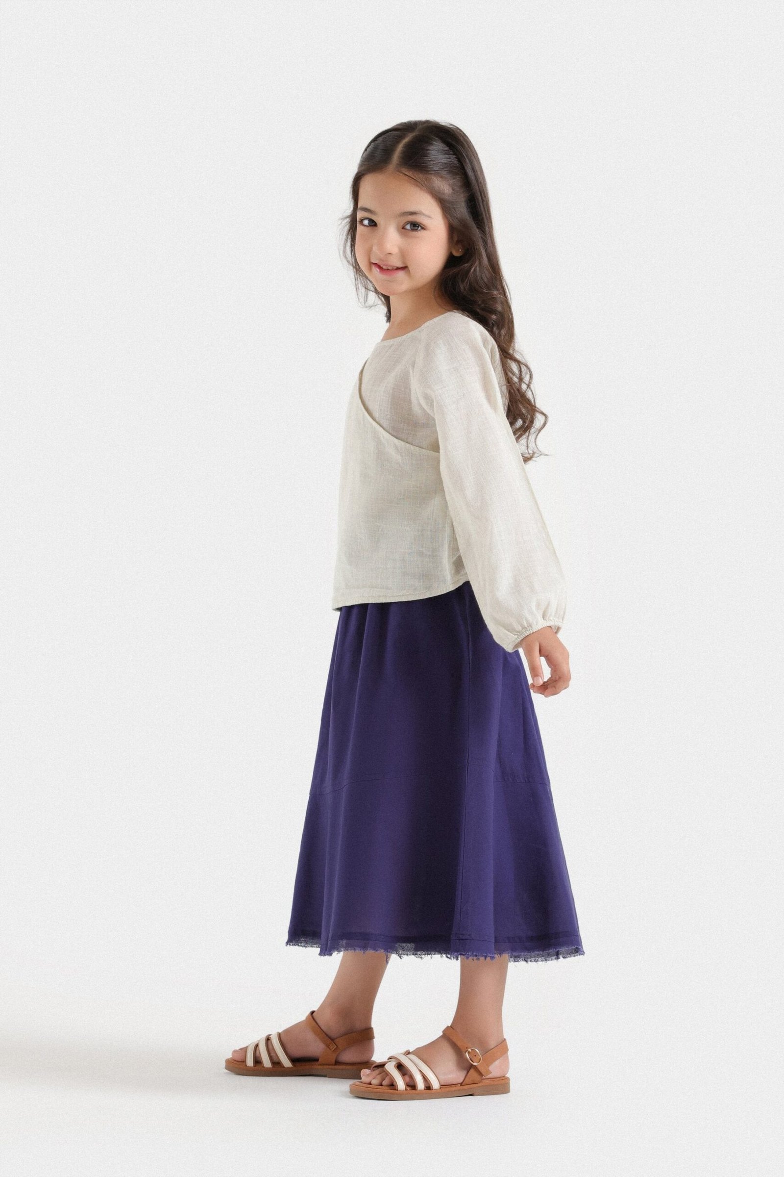 Plain Midi Length Skirt - Image 5