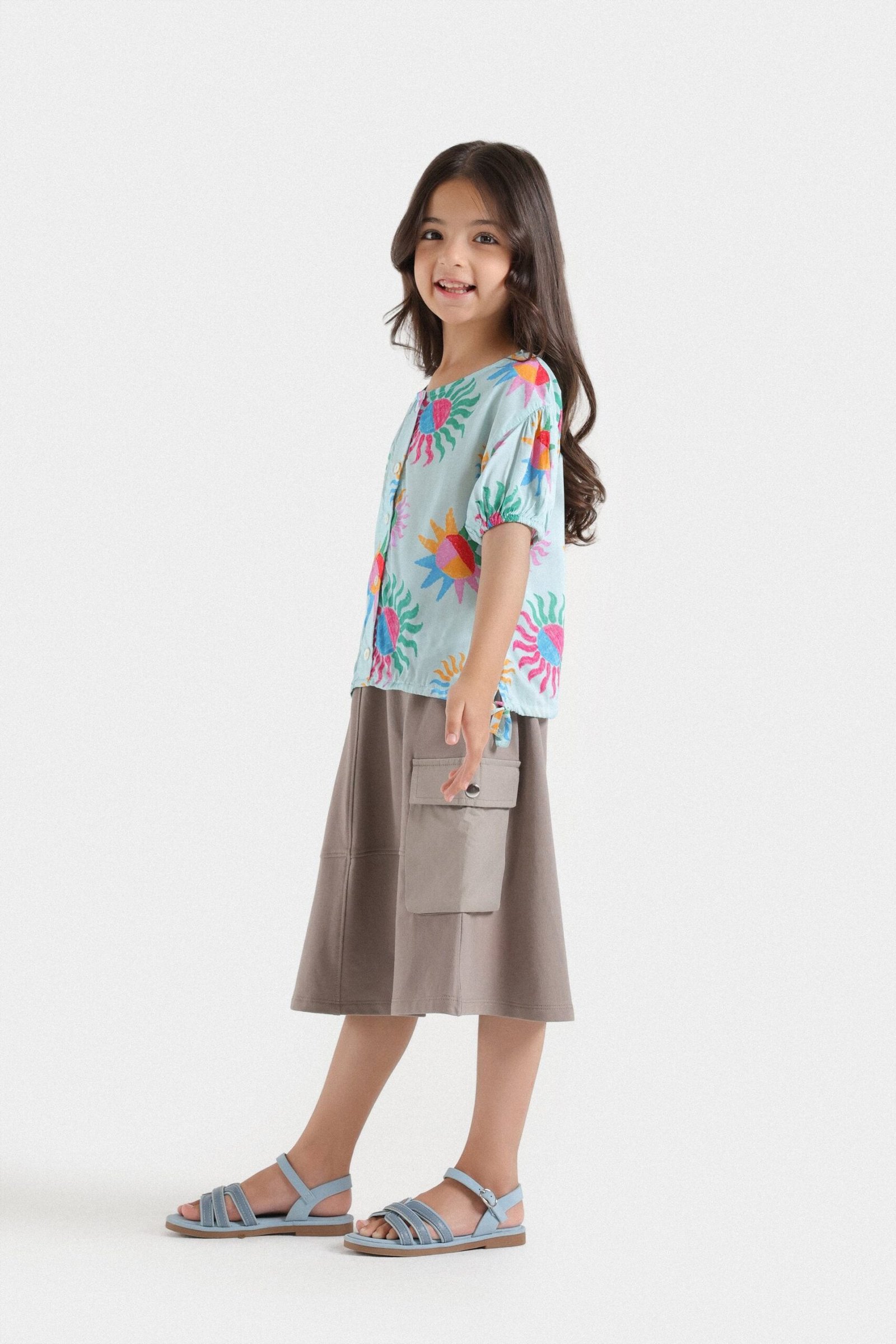 Midi Skirt With Side Flap Pockets - Image 5