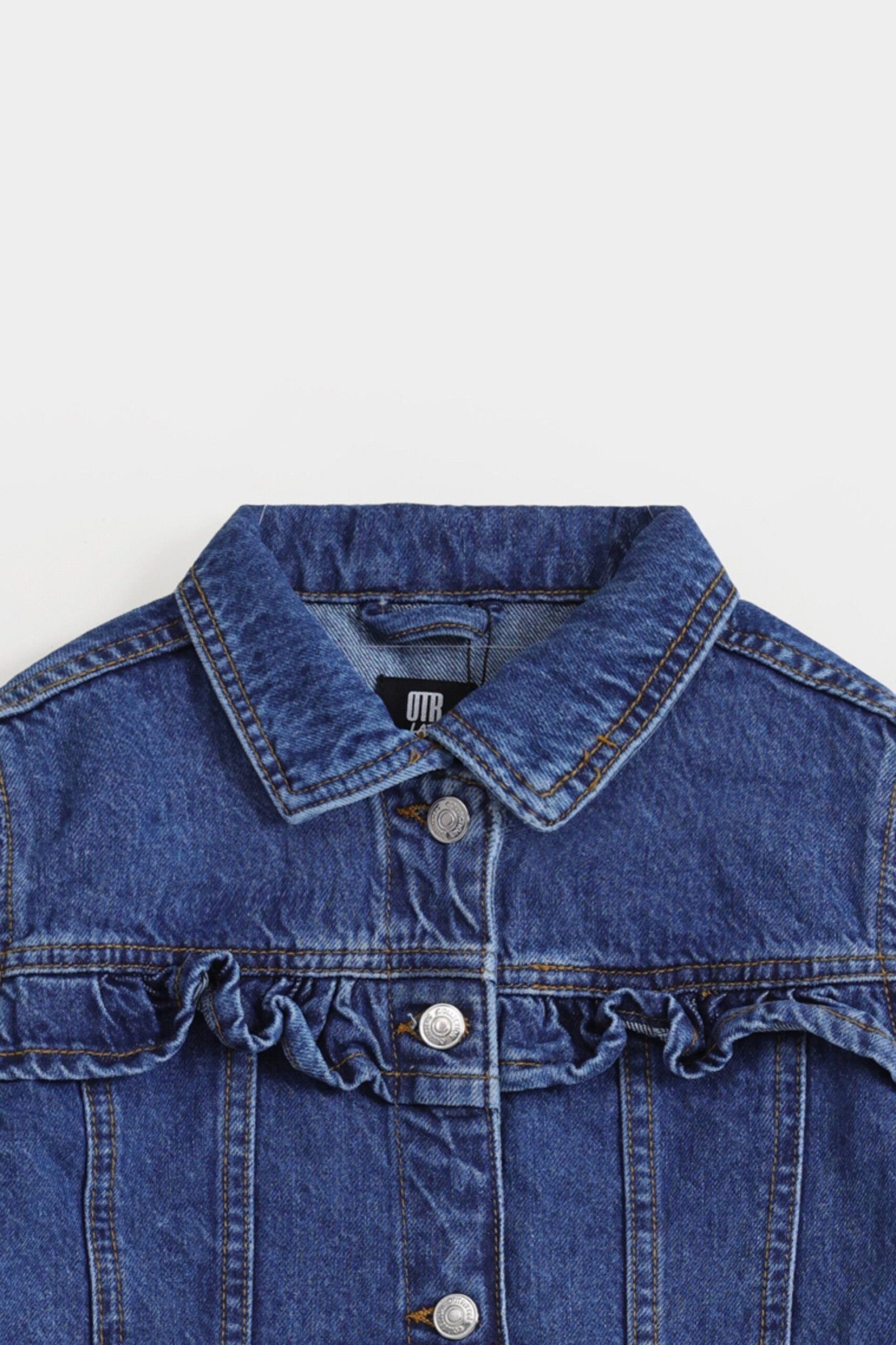 Denim Jacket With Frill Detail - Image 2