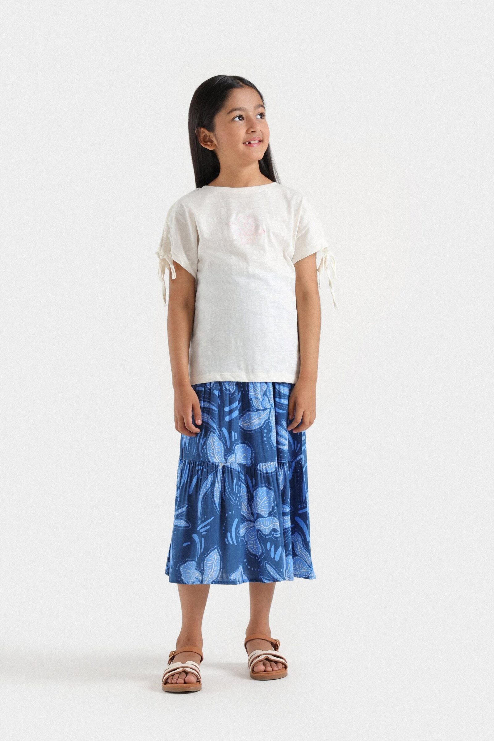 Long Flared Tier Panel Skirt - Image 4