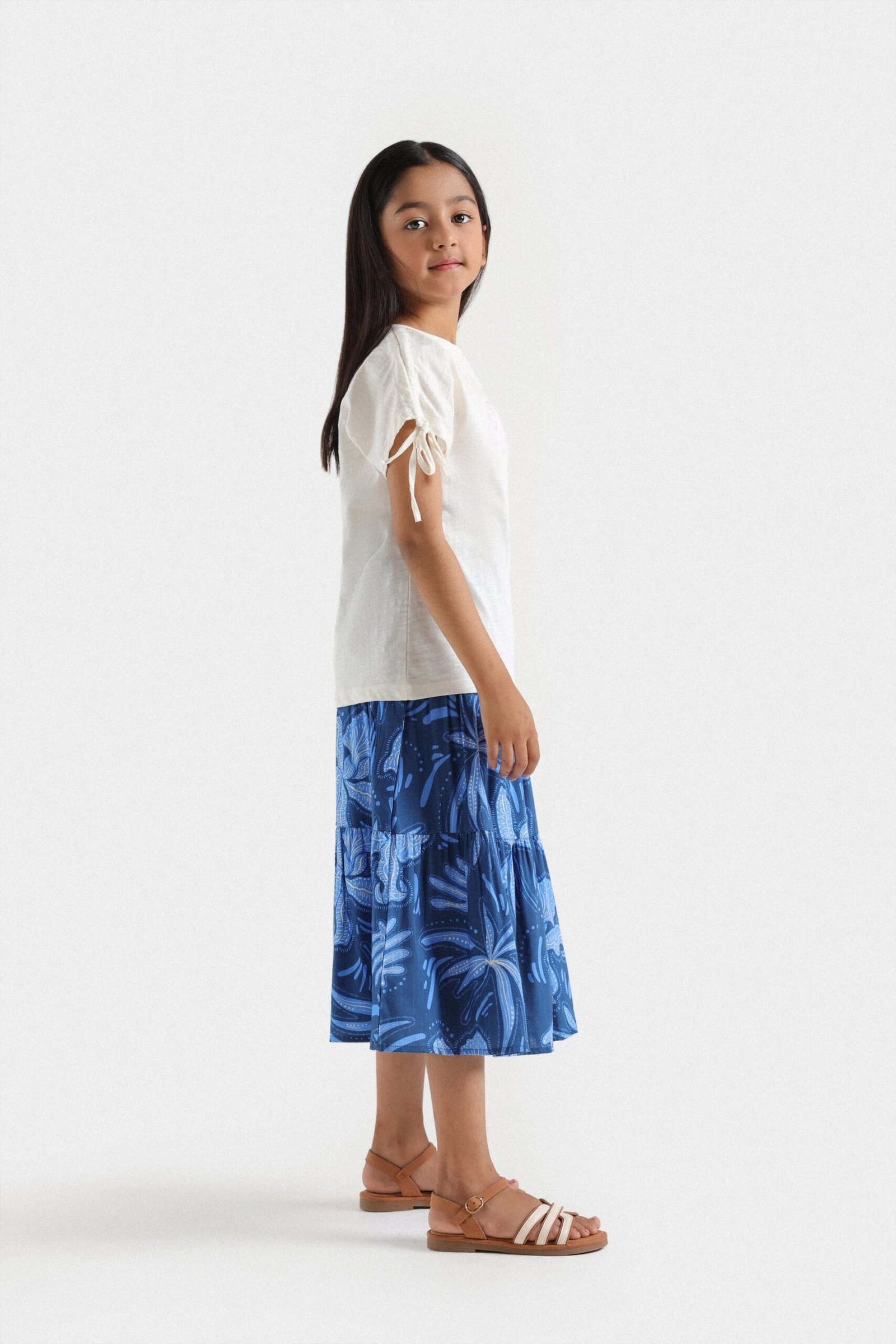 Long Flared Tier Panel Skirt - Image 5