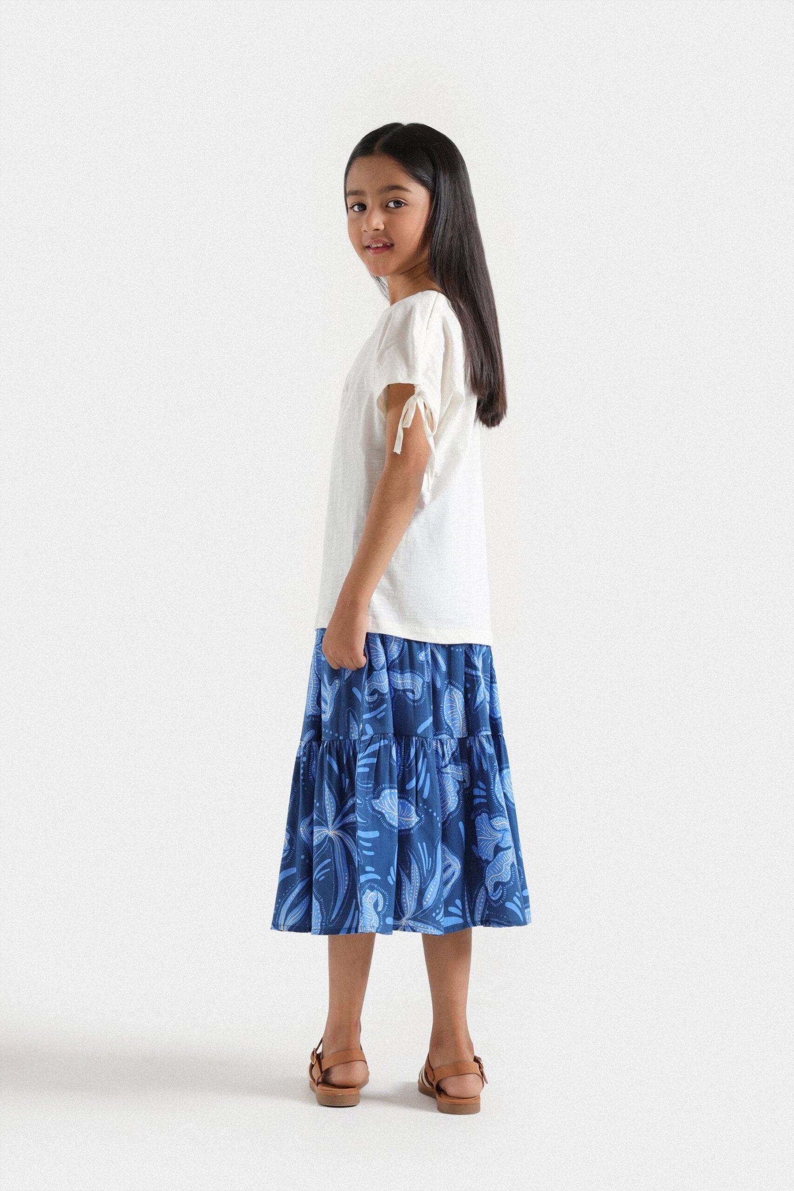 Long Flared Tier Panel Skirt - Image 6