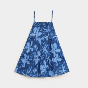 Long Flared Tier Panel Skirt