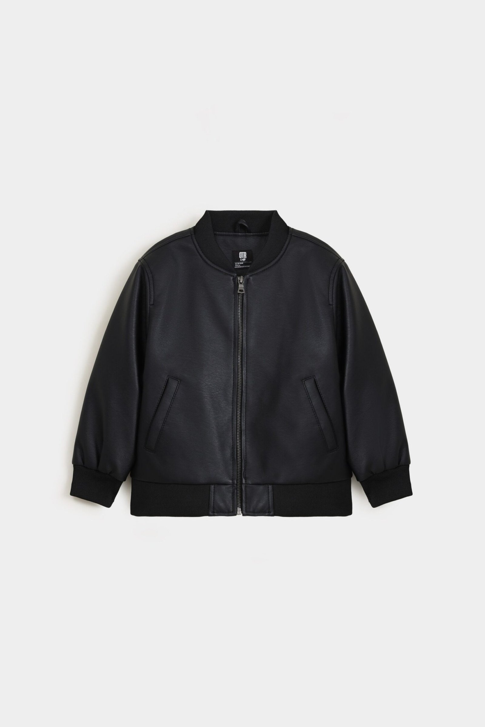 Faux Leather Bomber Jacket
