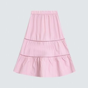Tier Panel Skirt With Lace Detail