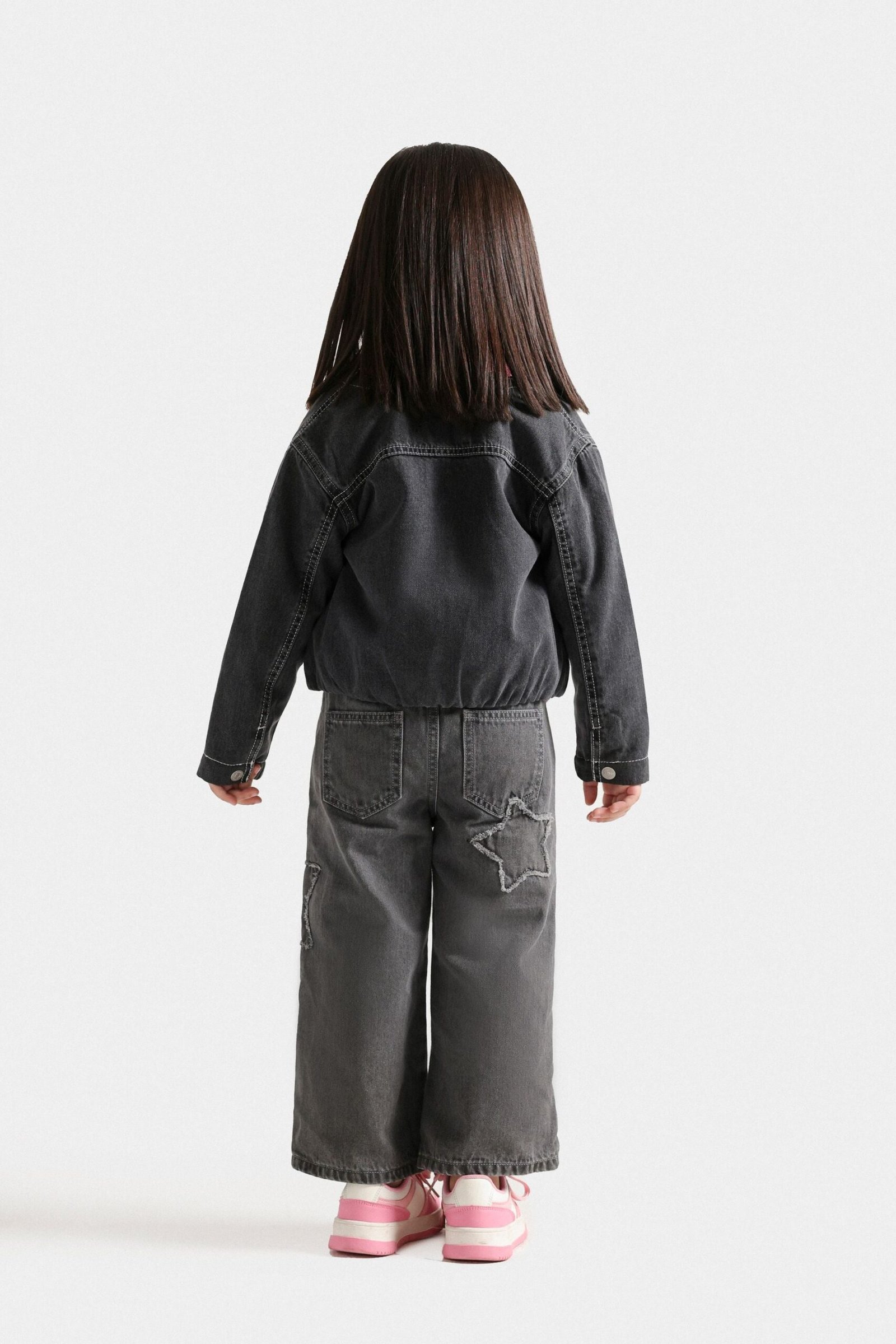 Cropped Washout Denim Jacket - Image 6