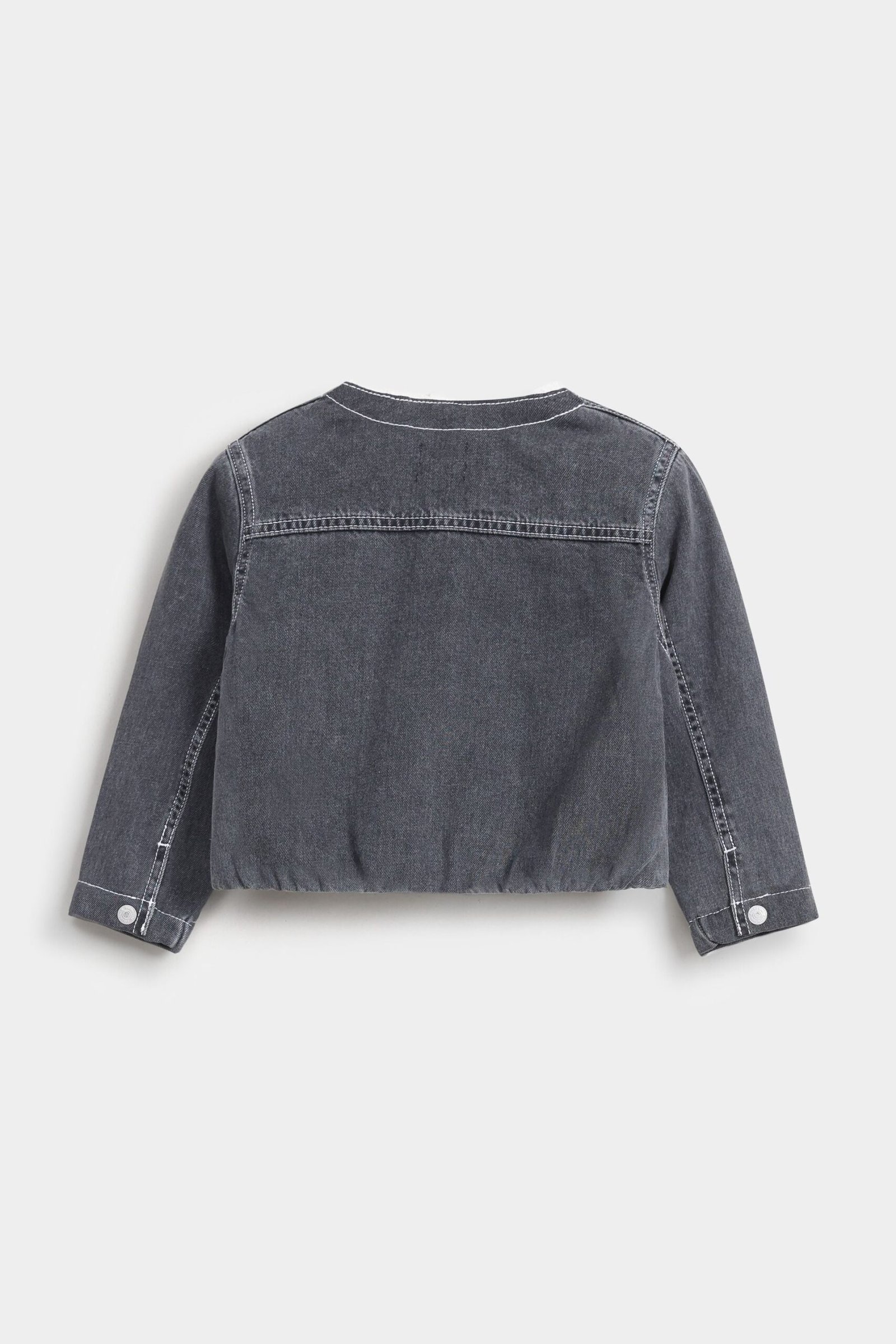 Cropped Washout Denim Jacket - Image 3