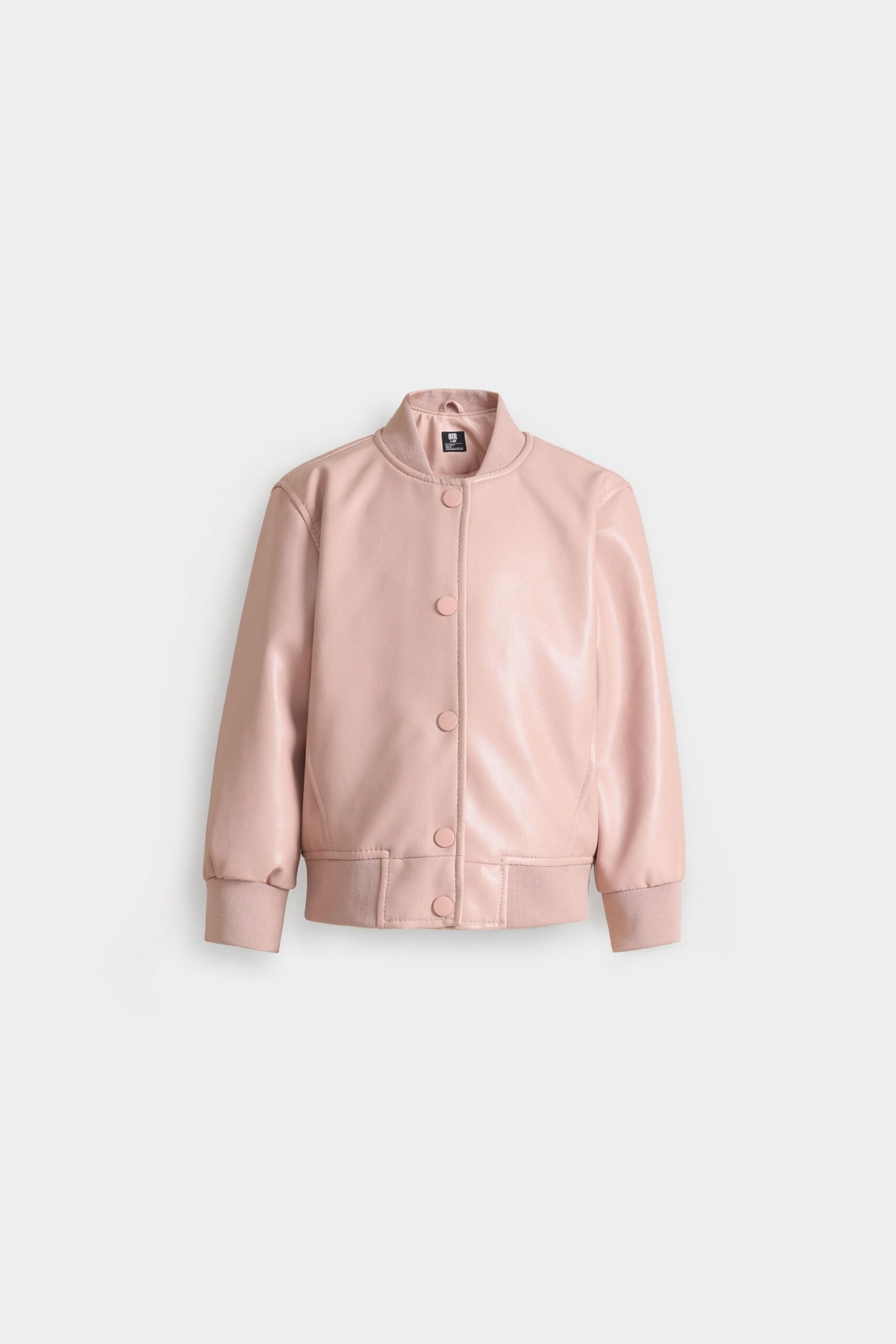 Faux Leather Bomber Jacket
