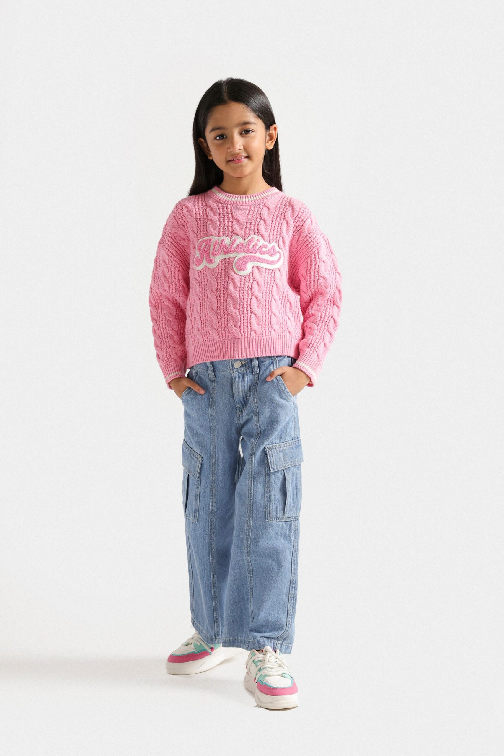 Varsity Cable Knitted Sweater - Image 4