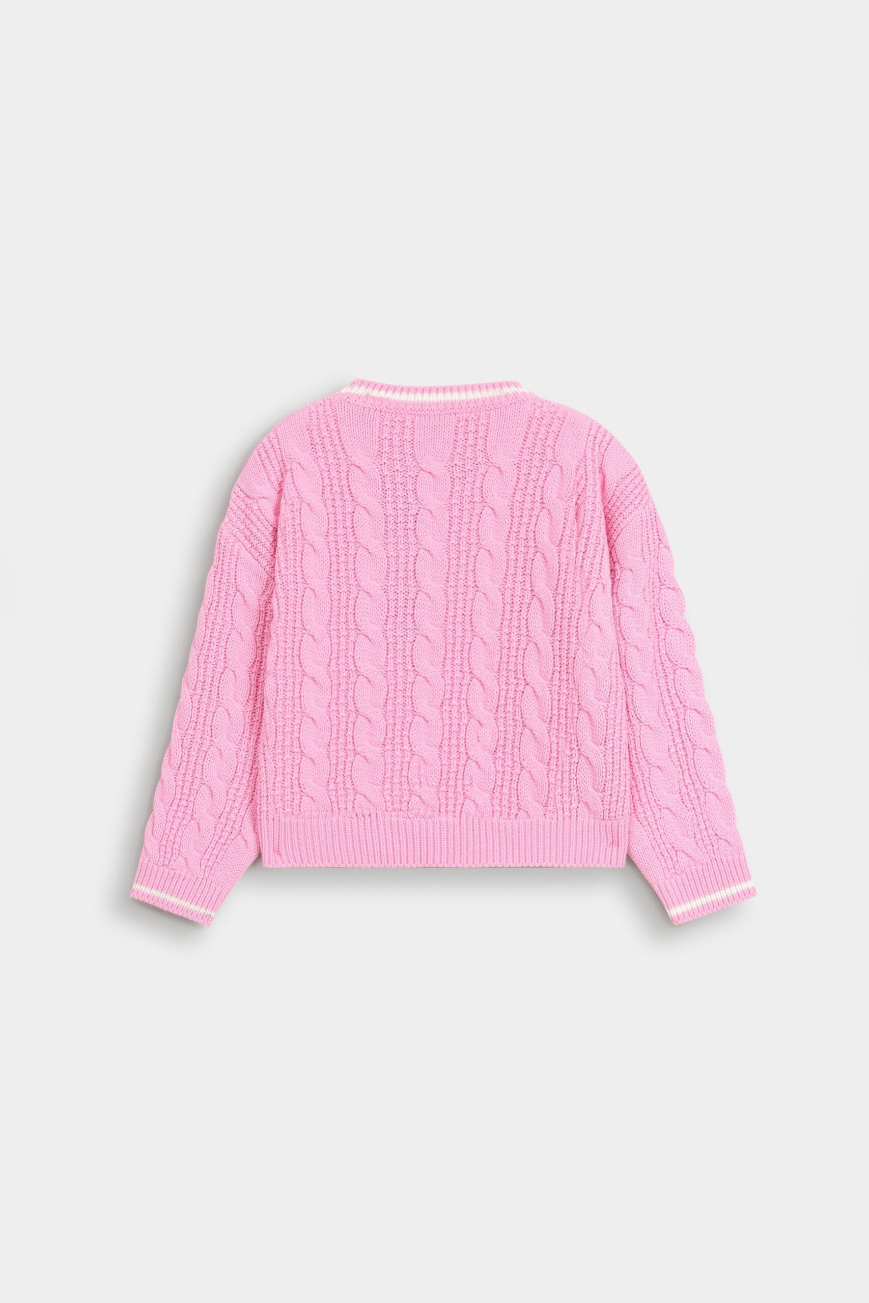 Varsity Cable Knitted Sweater - Image 3
