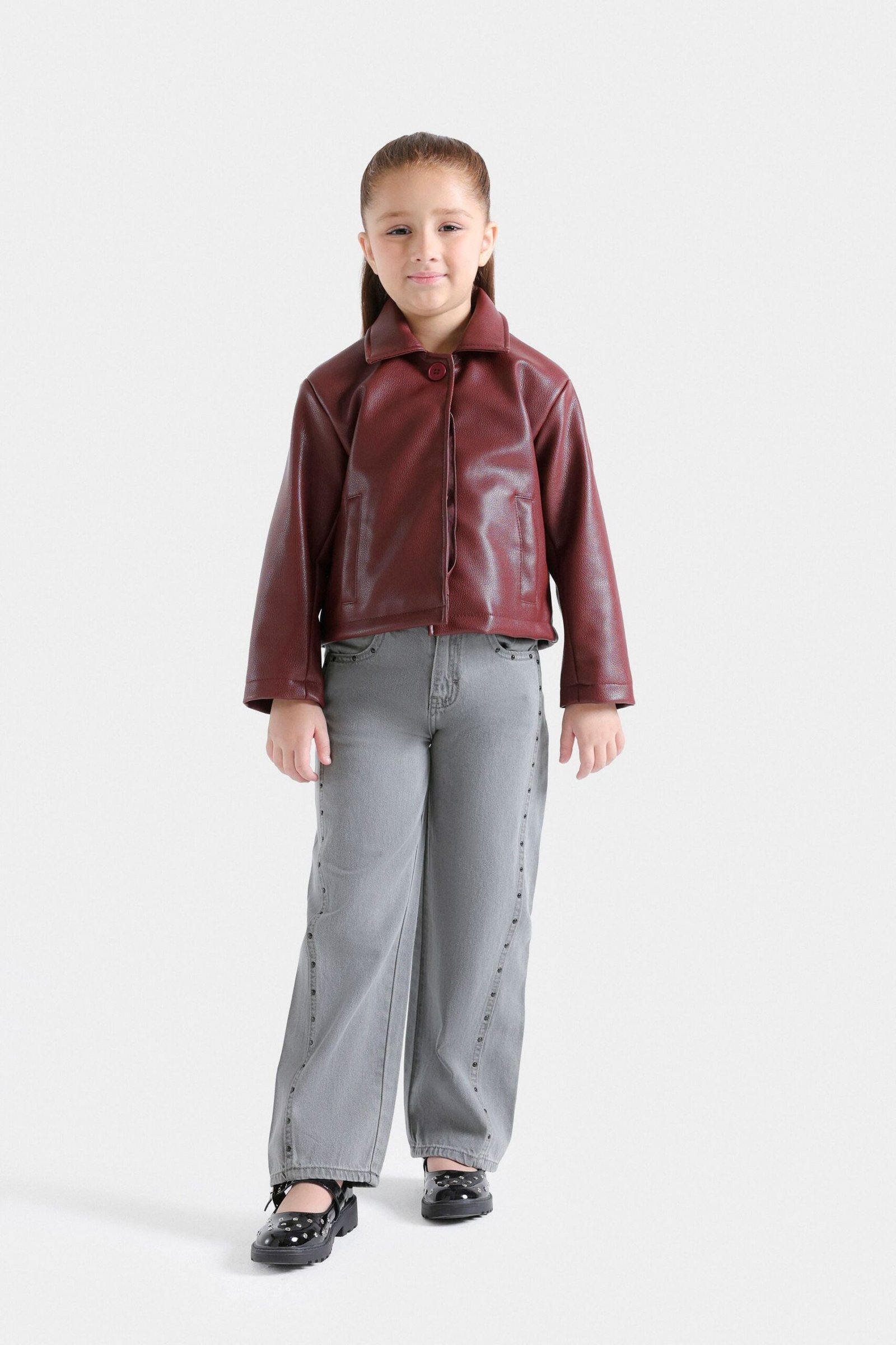 Faux Leather Jacket - Image 4