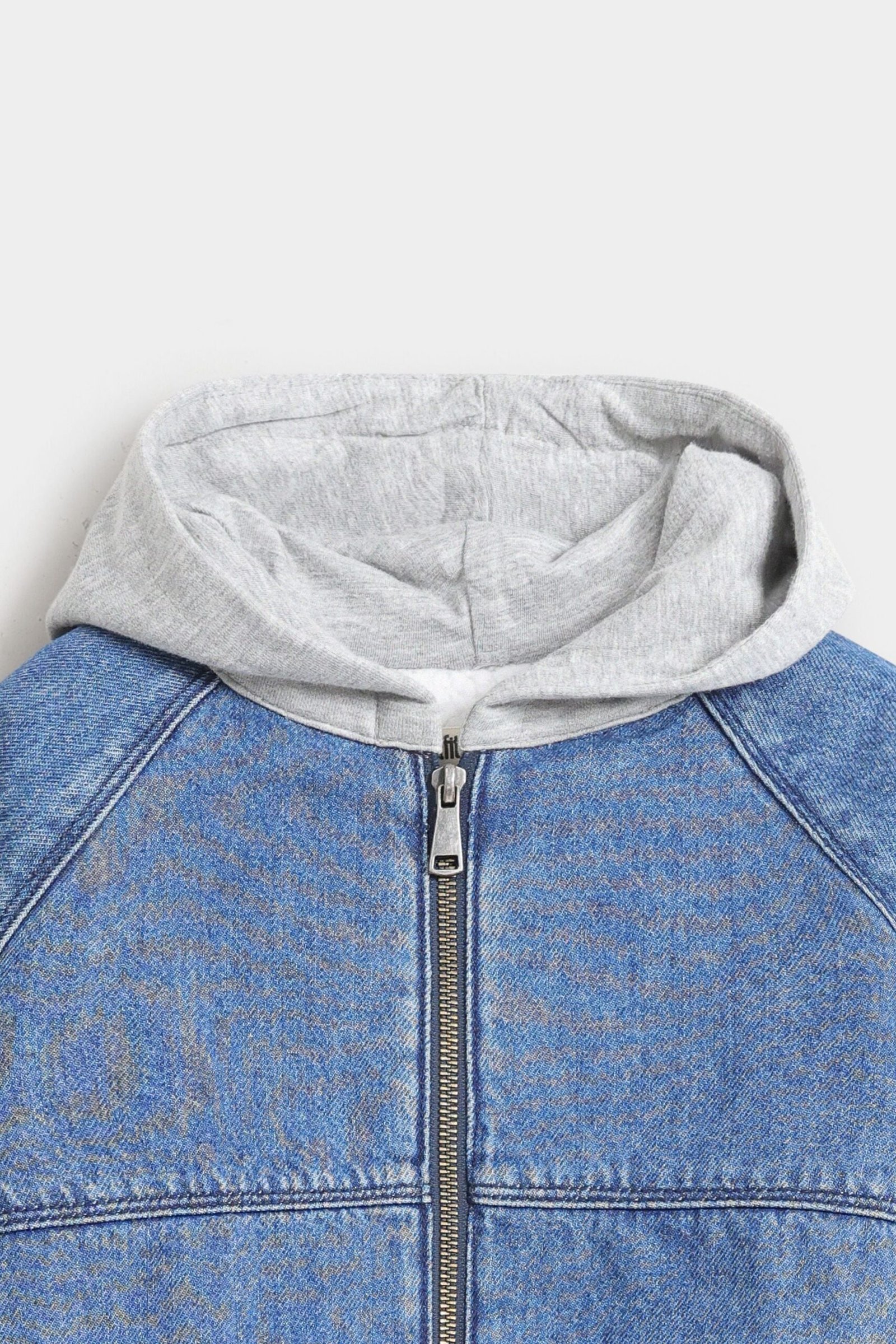 Denim Jacket With Hoodie - Image 2