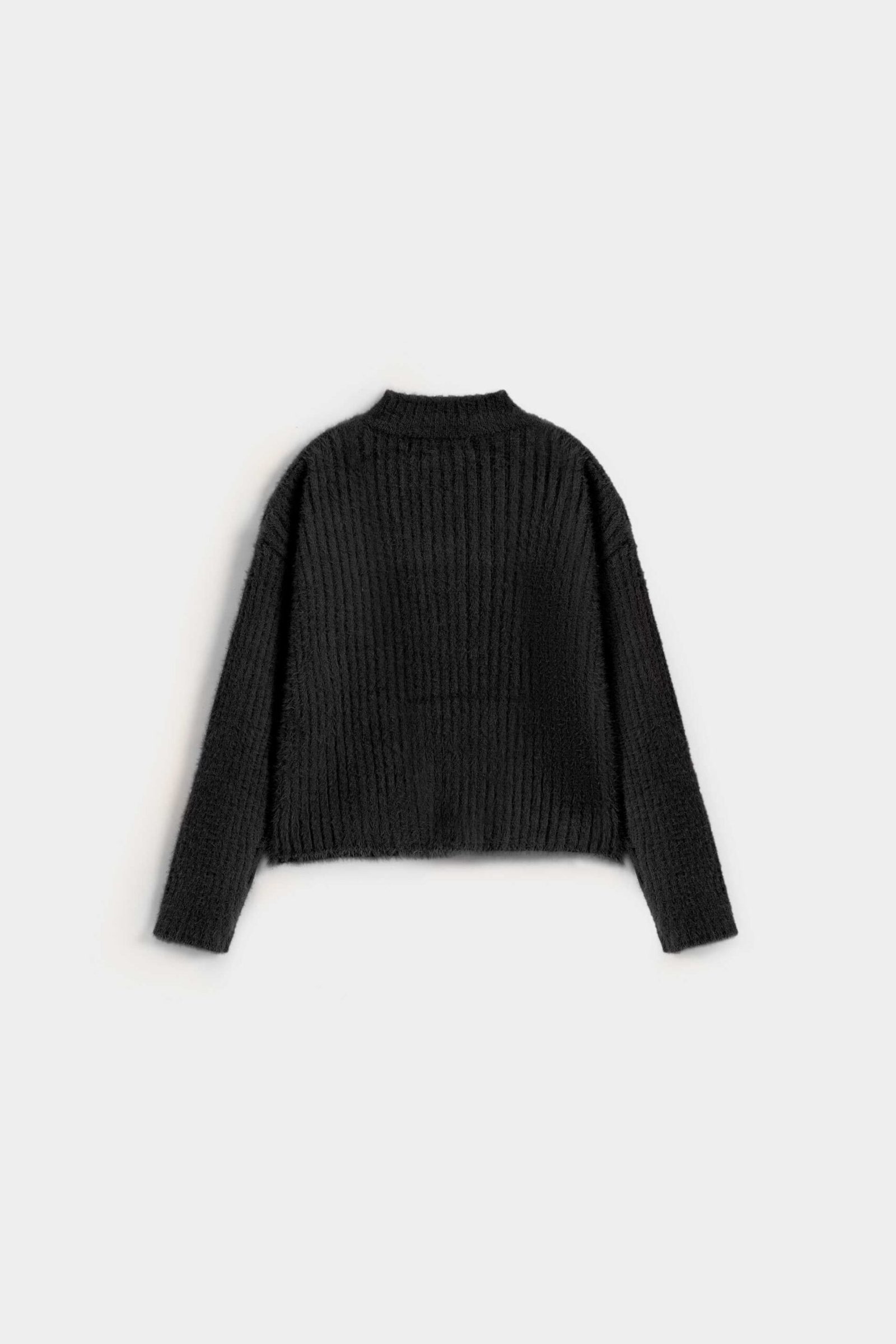 Mock Neck Ribbed Sweater - Image 6