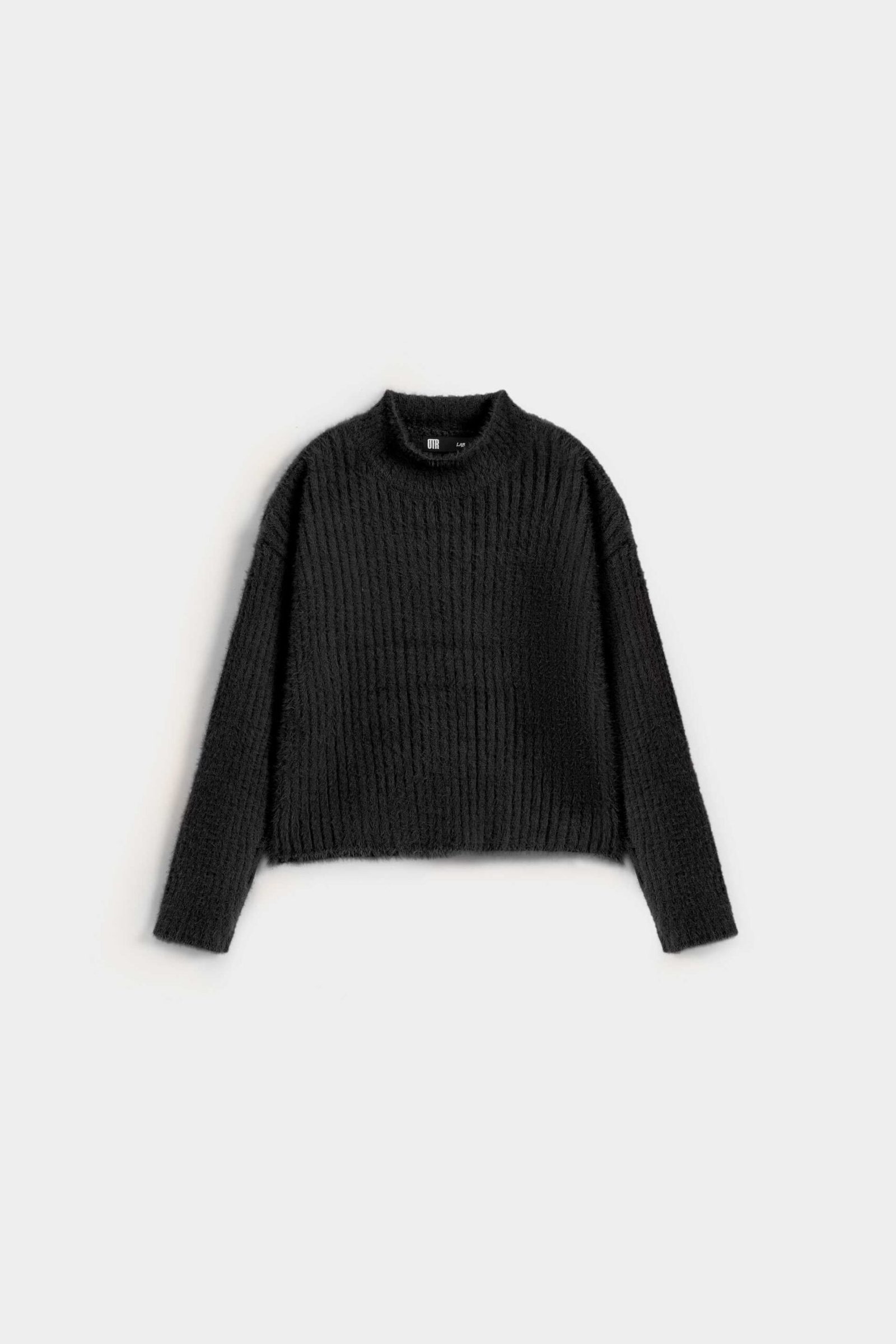 Mock Neck Ribbed Sweater - Image 4