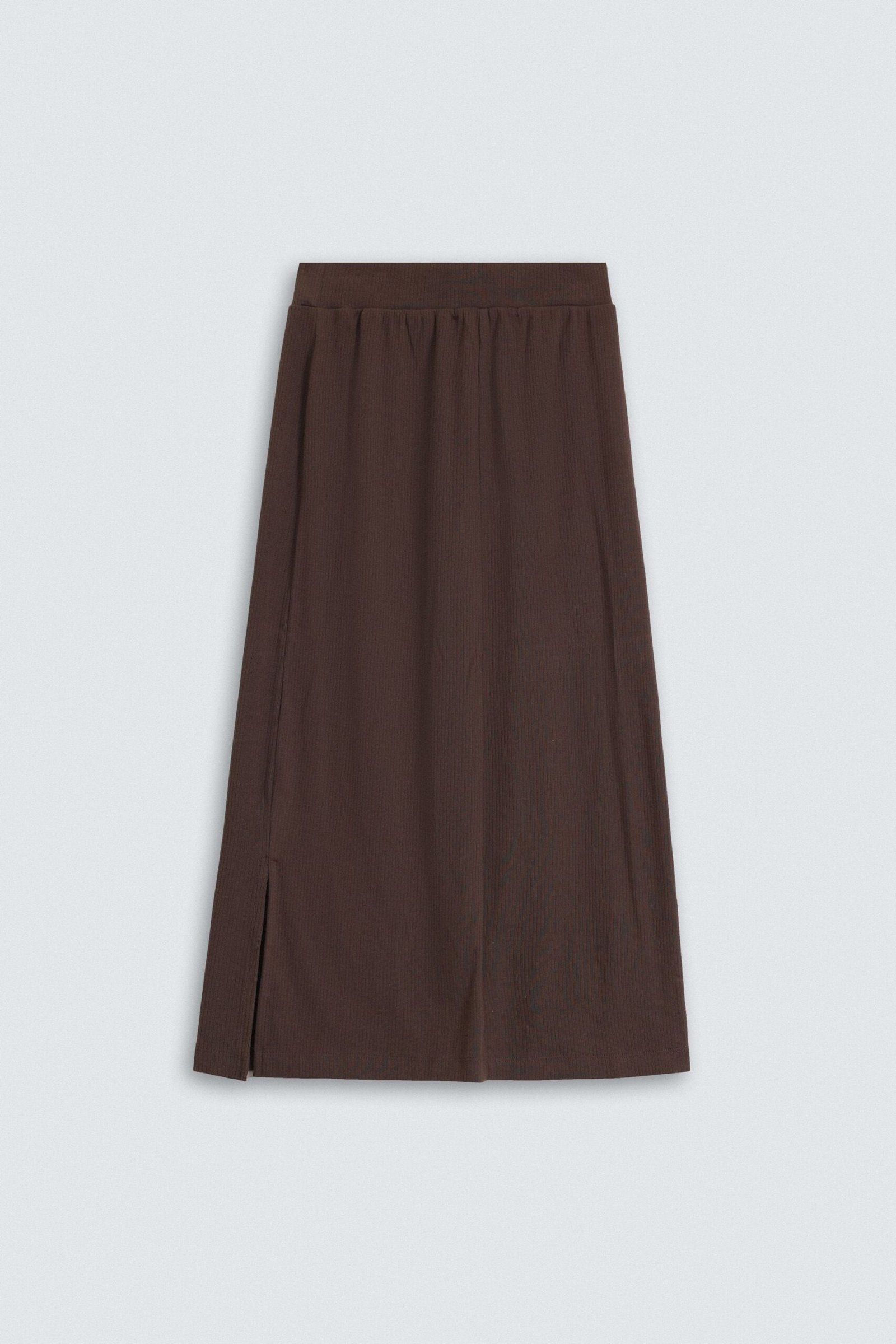 Ribbed Skirt With Side Slit - Image 10