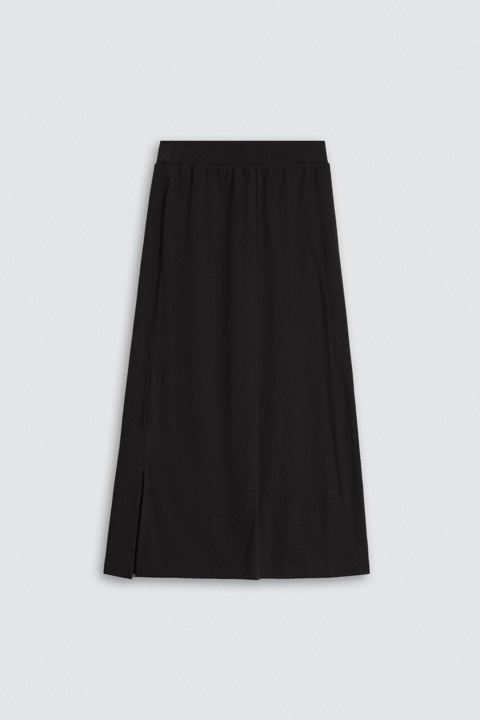 Ribbed Skirt With Side Slit - Image 4