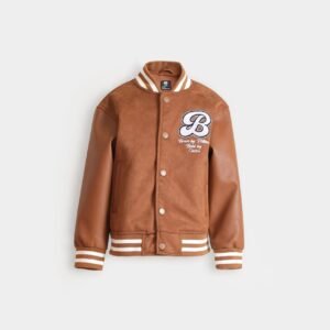 Suede Varsity Jacket