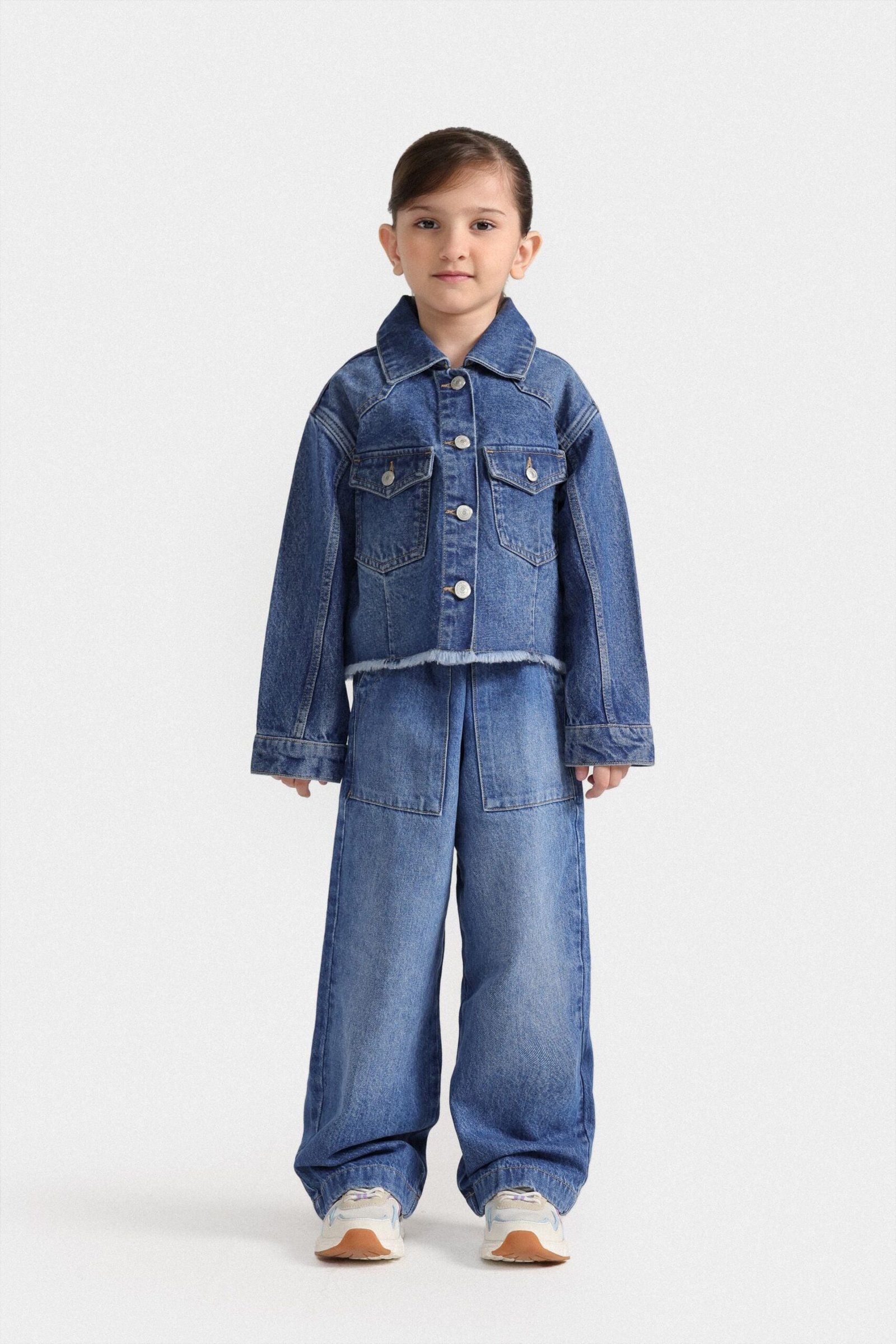 Cropped Denim Jacket - Image 4