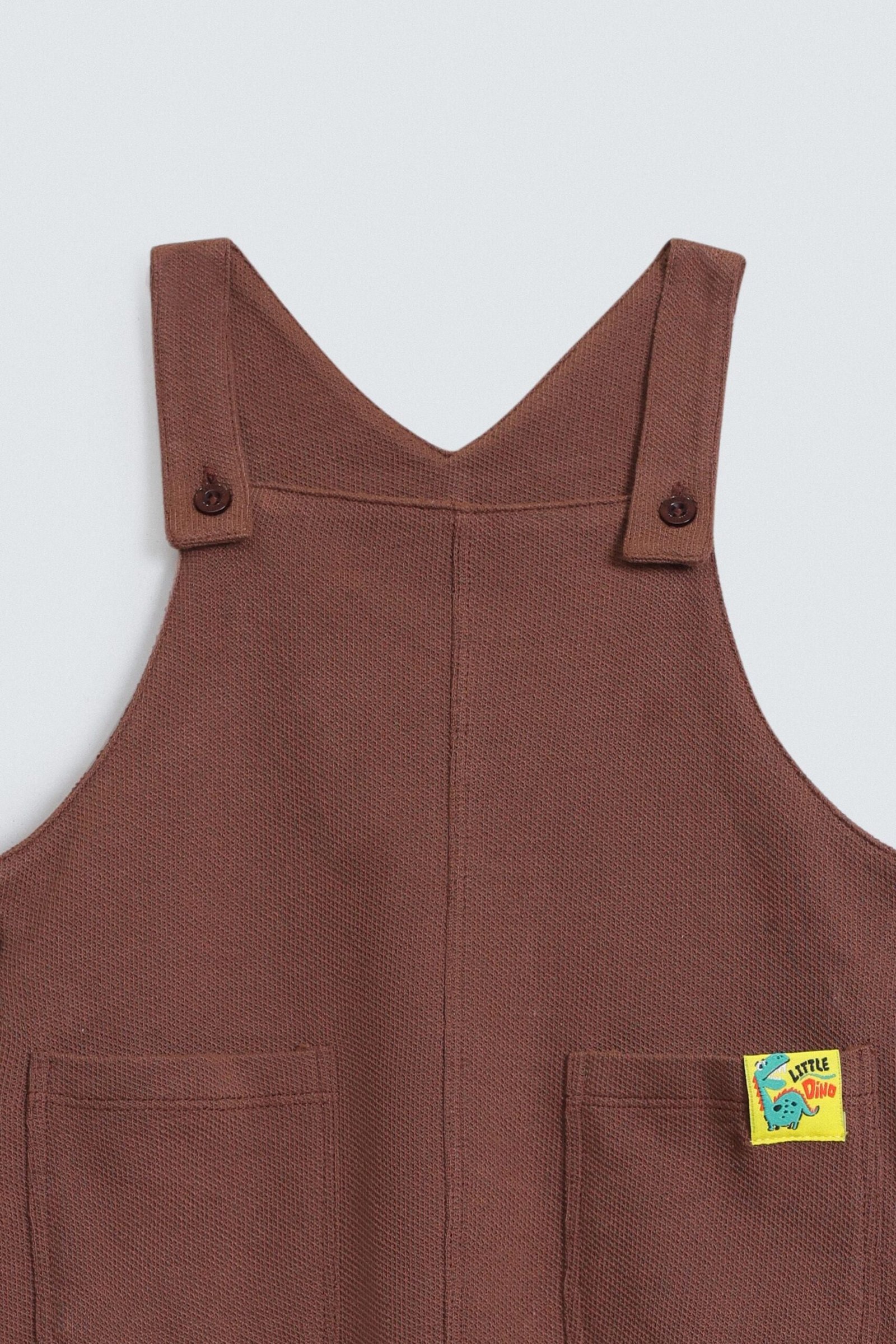 Textured Dungaree With Label Patch - Image 2