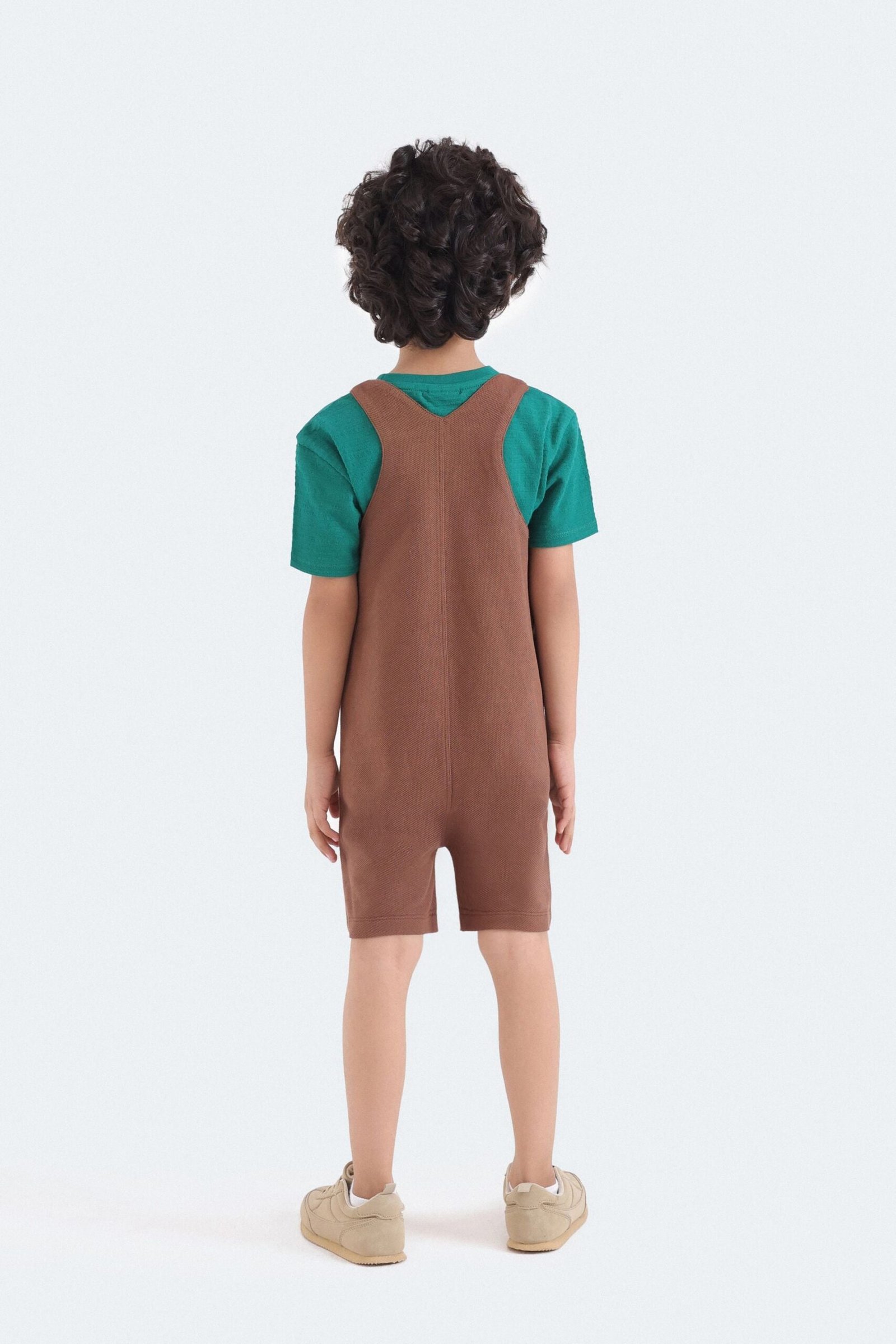 Textured Dungaree With Label Patch - Image 6