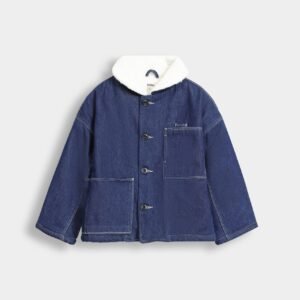 Denim Jacket With Sherpa Collar