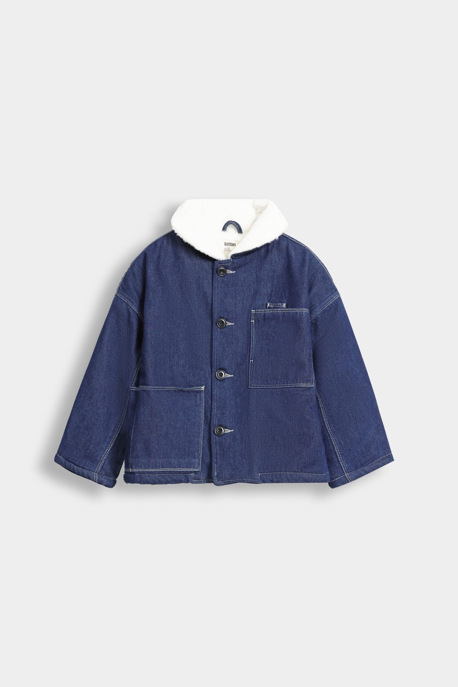 Denim Jacket With Sherpa Collar