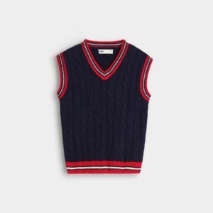 Sleeveless Cable-Knitted Sweater