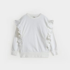 Basic Sweatshirt With Frill Detail