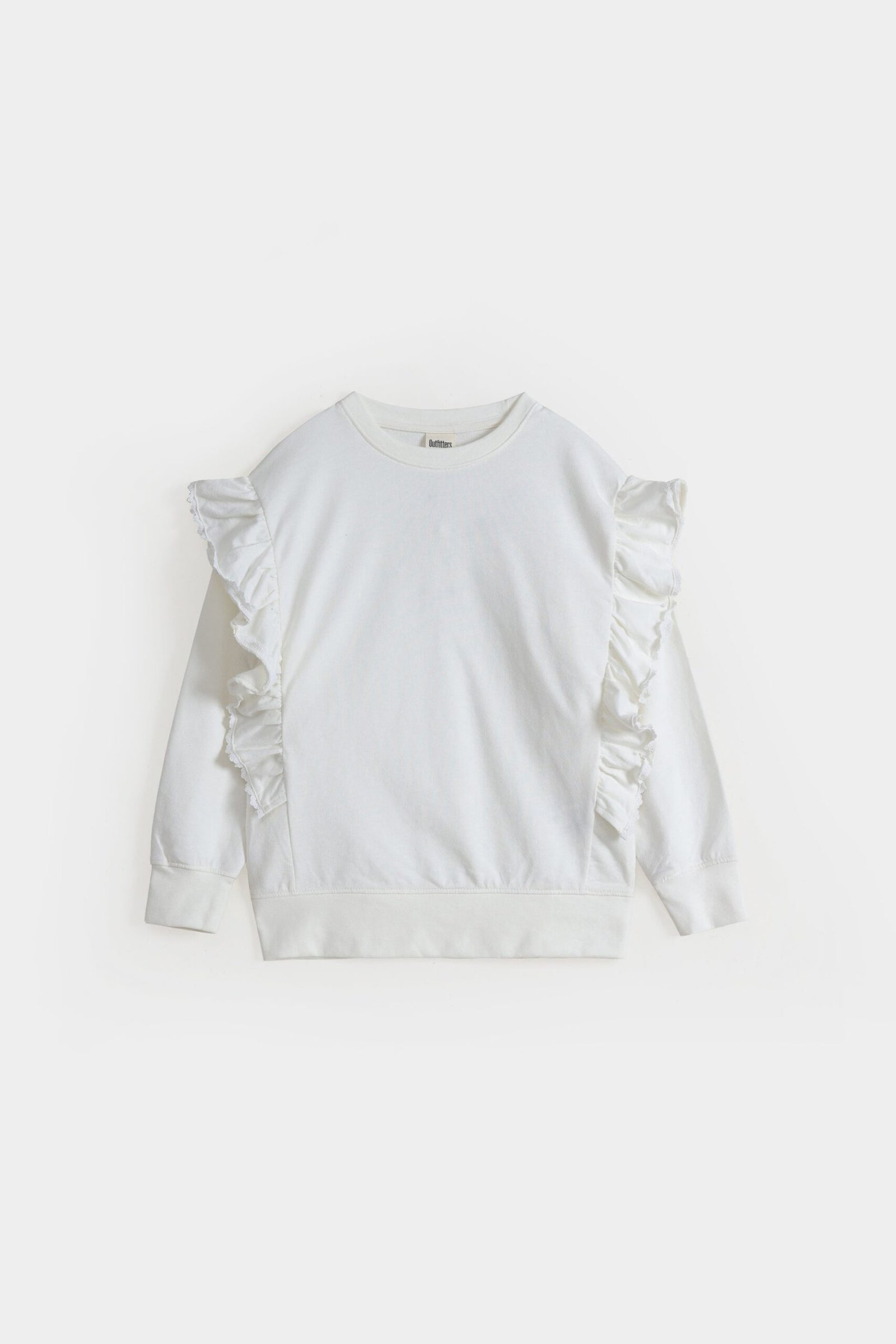 Basic Sweatshirt With Frill Detail