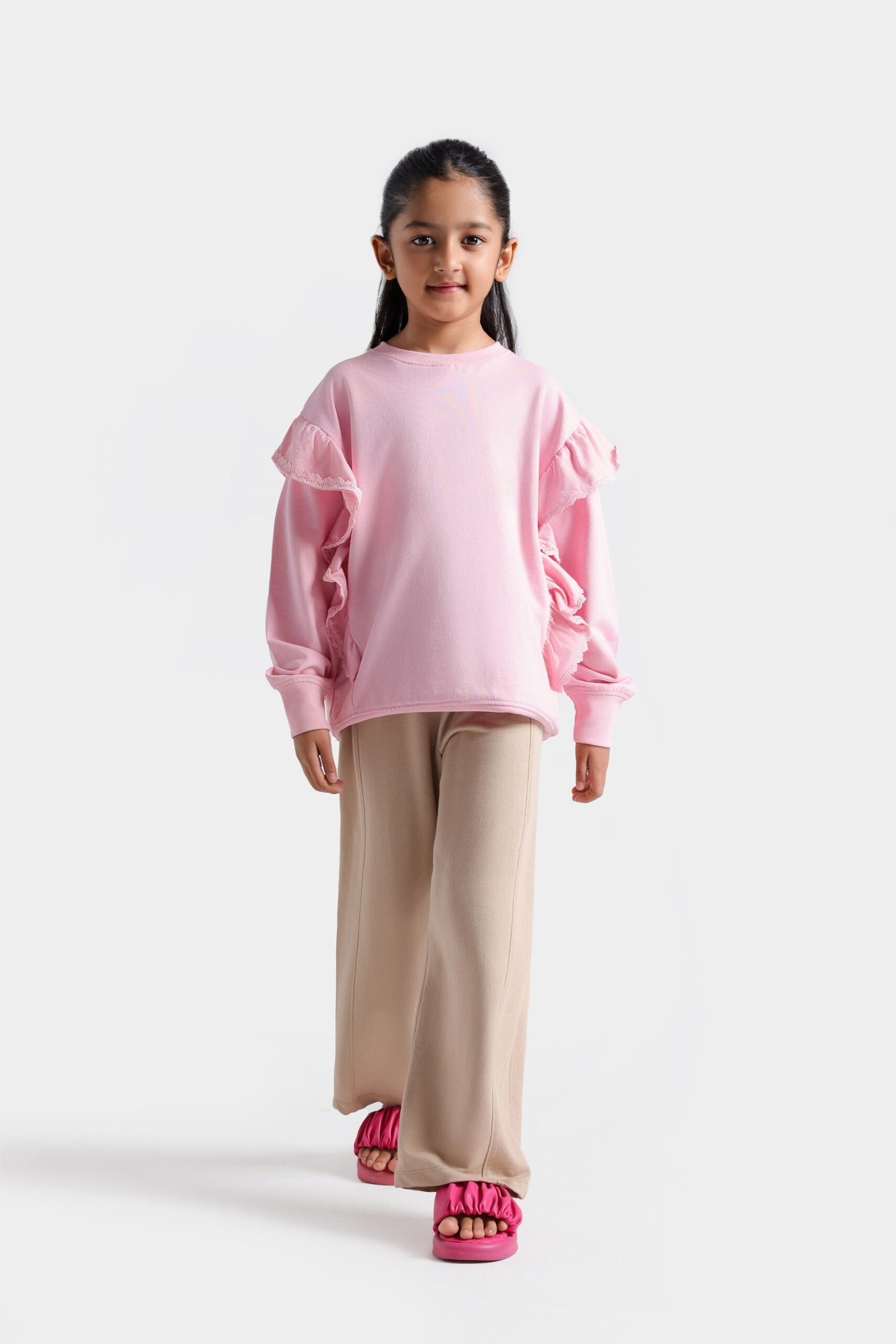 Basic Sweatshirt With Frill Detail - Image 9