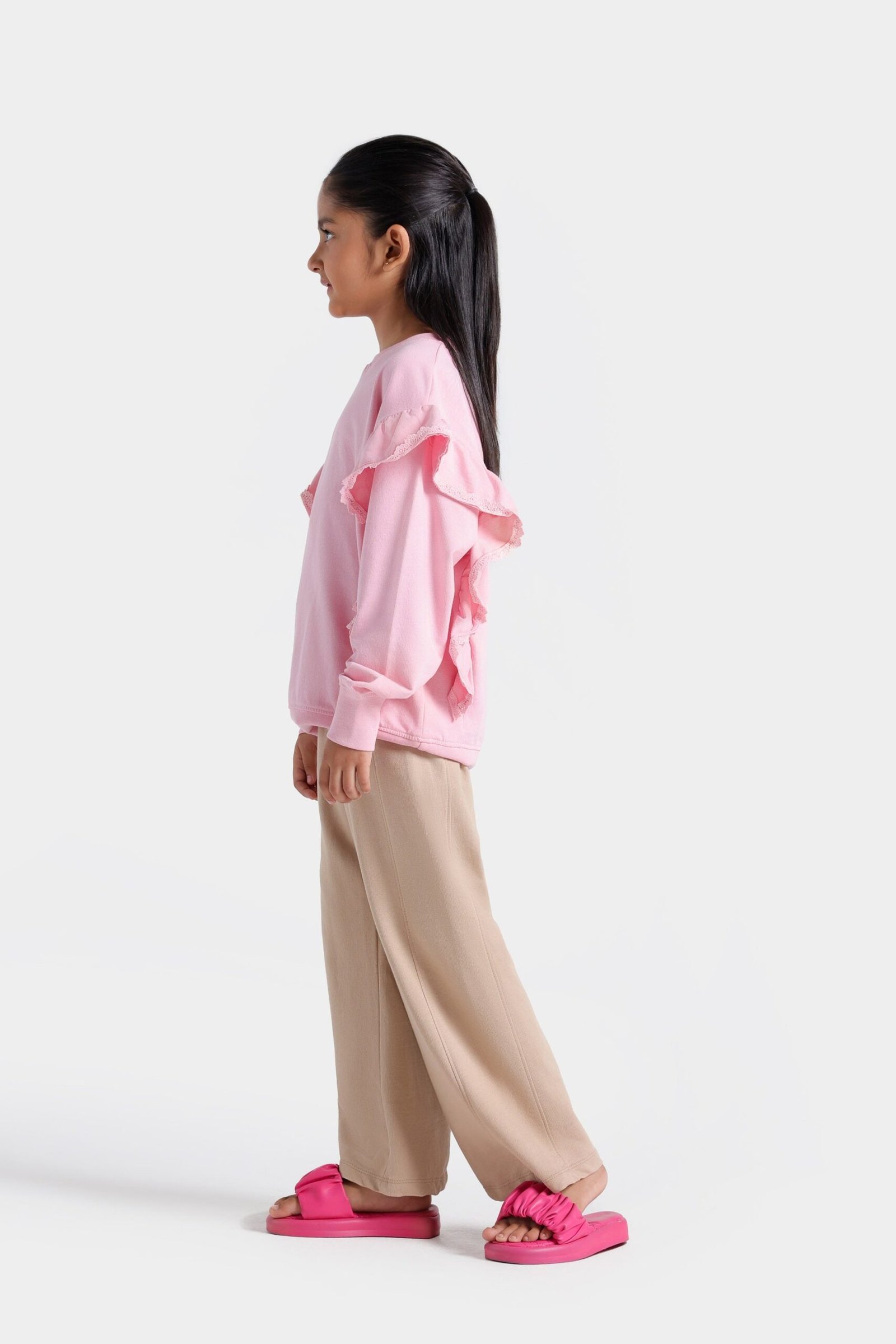 Basic Sweatshirt With Frill Detail - Image 10