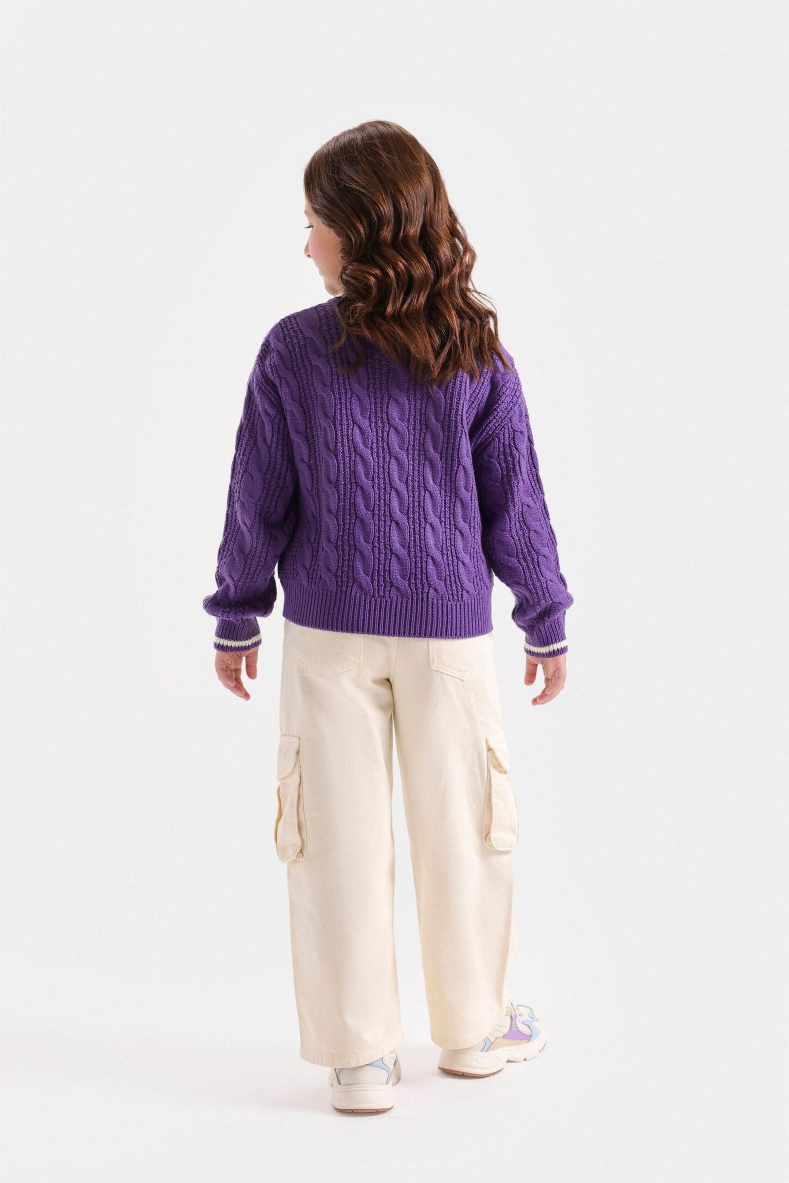 Varsity Cable Knitted Sweater - Image 6