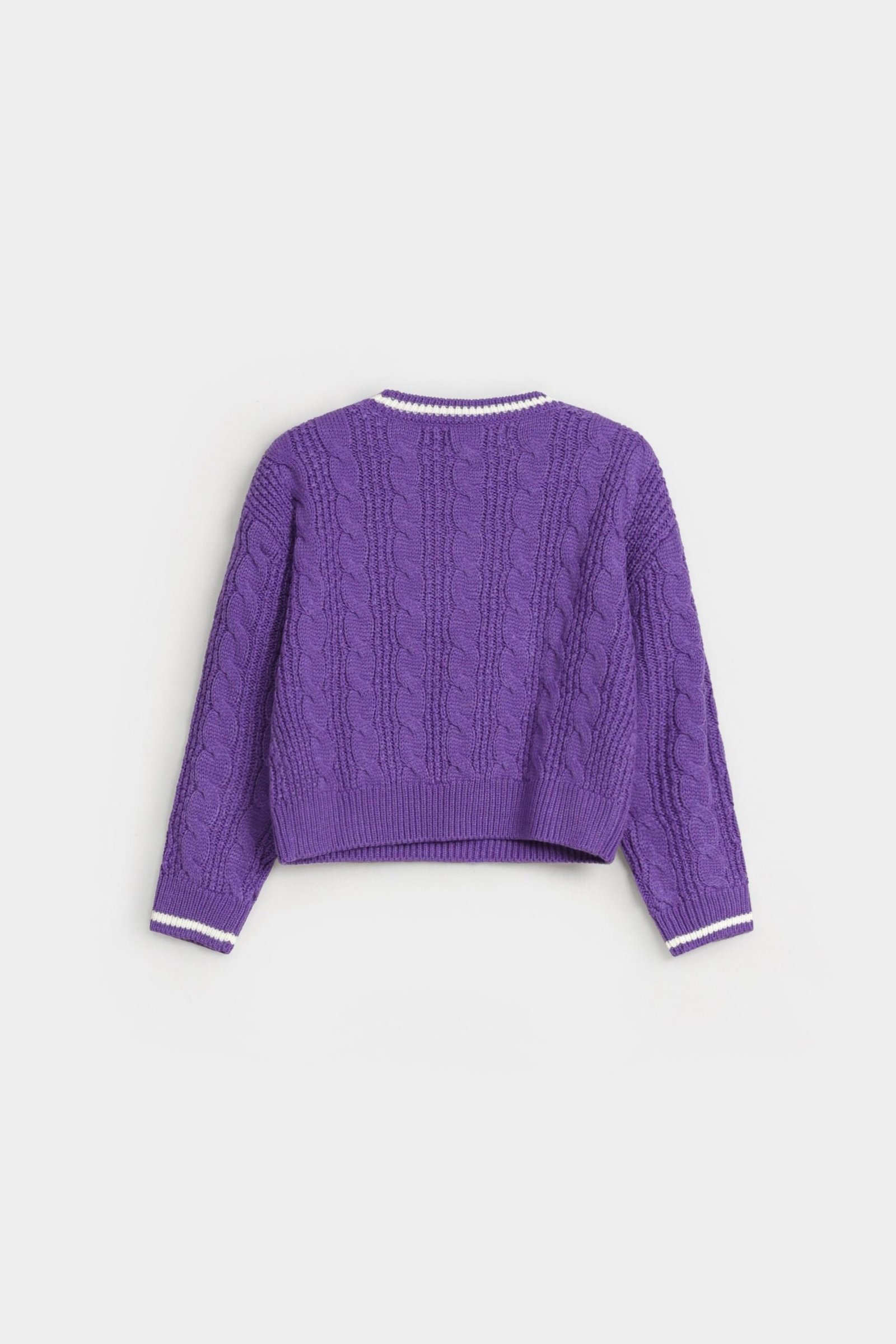 Varsity Cable Knitted Sweater - Image 3