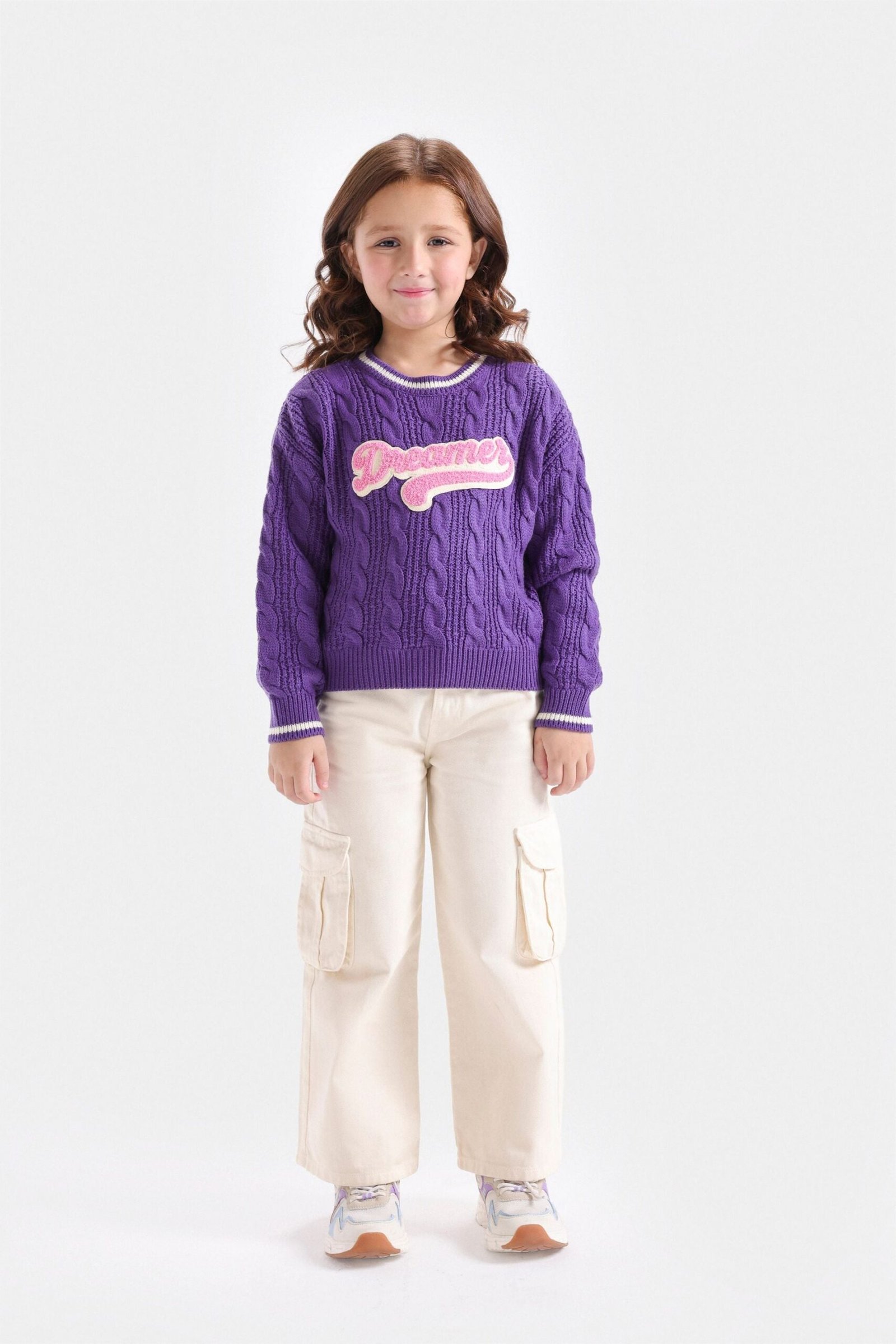 Varsity Cable Knitted Sweater - Image 4