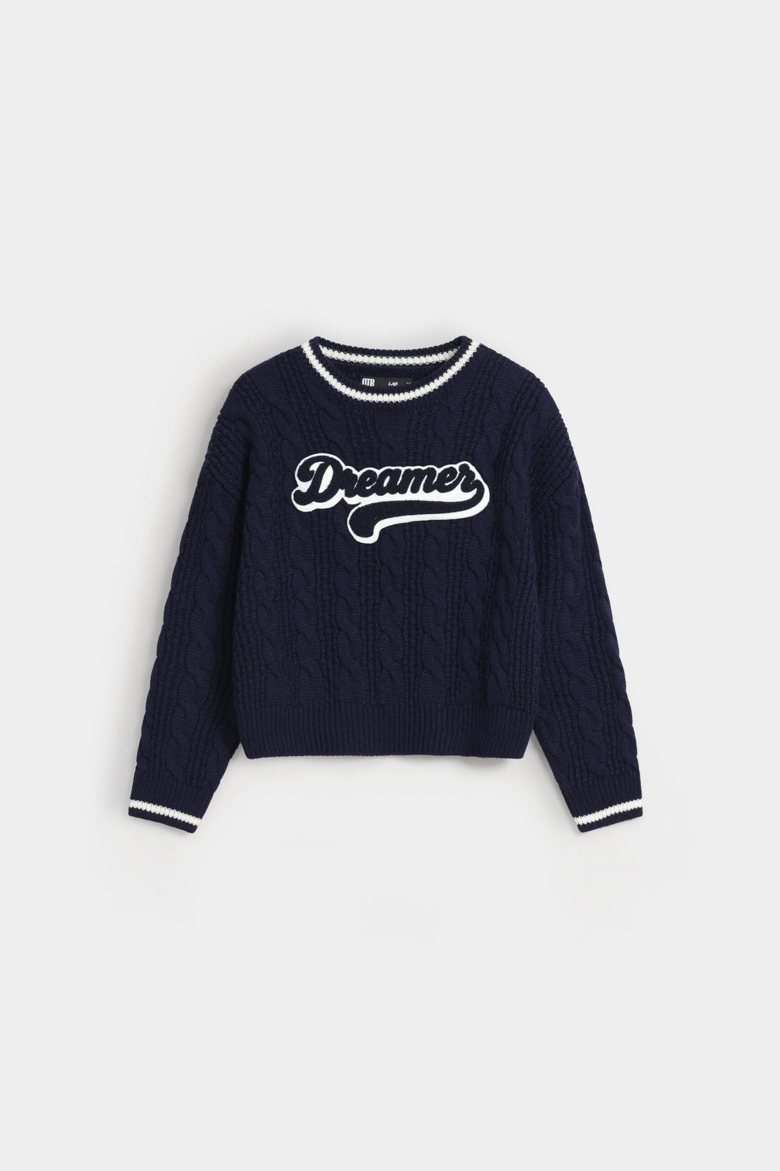Varsity Cable Knitted Sweater - Image 7