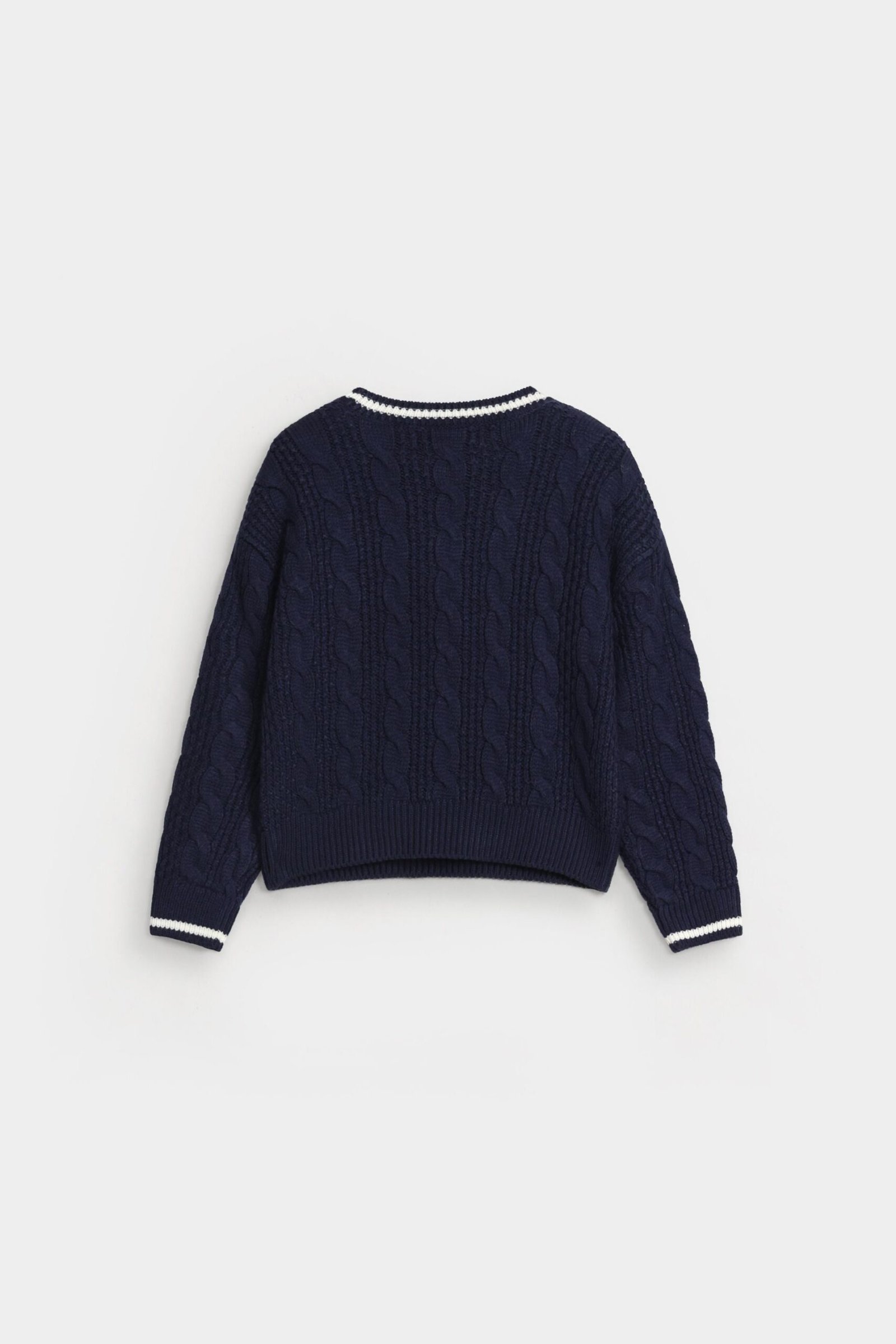 Varsity Cable Knitted Sweater - Image 9