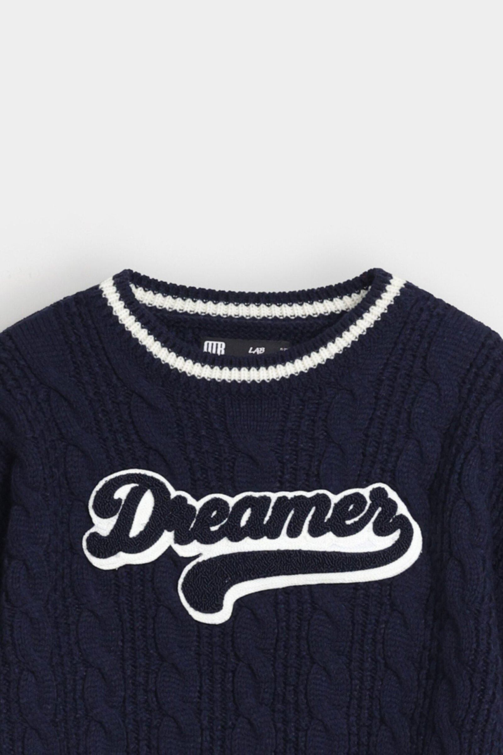 Varsity Cable Knitted Sweater - Image 8