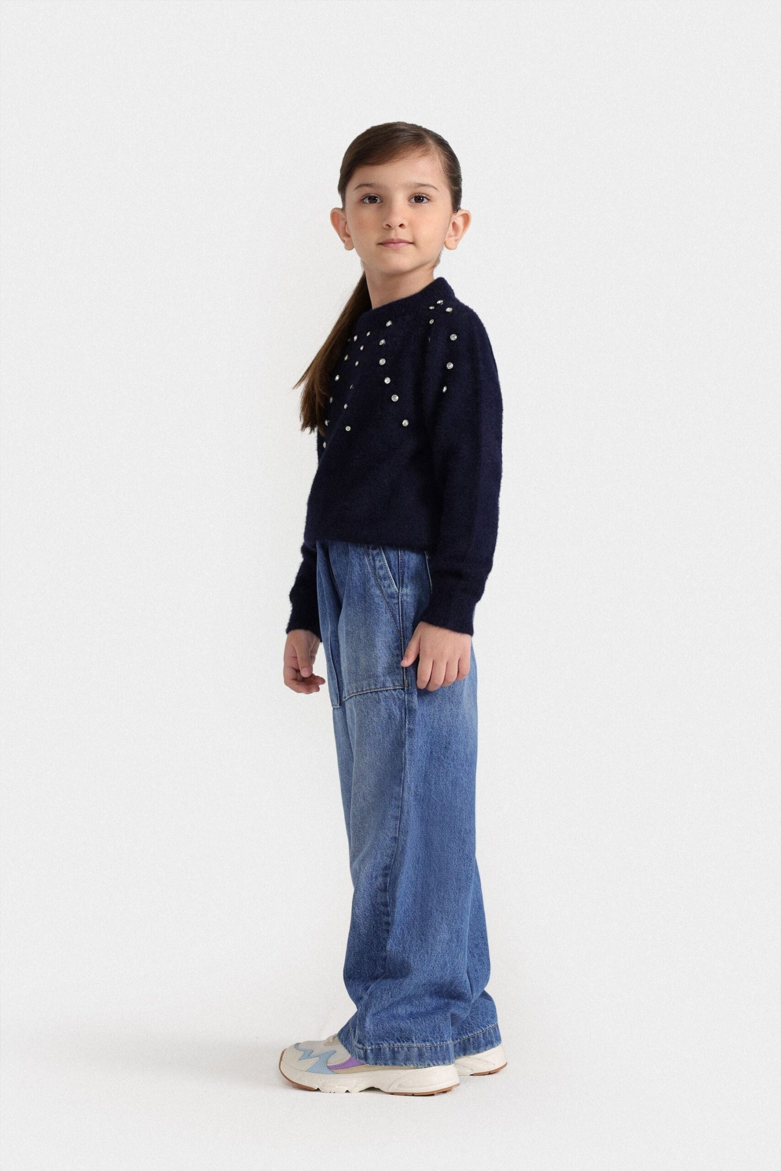 Embellished Mock Neck Sweater - Image 5