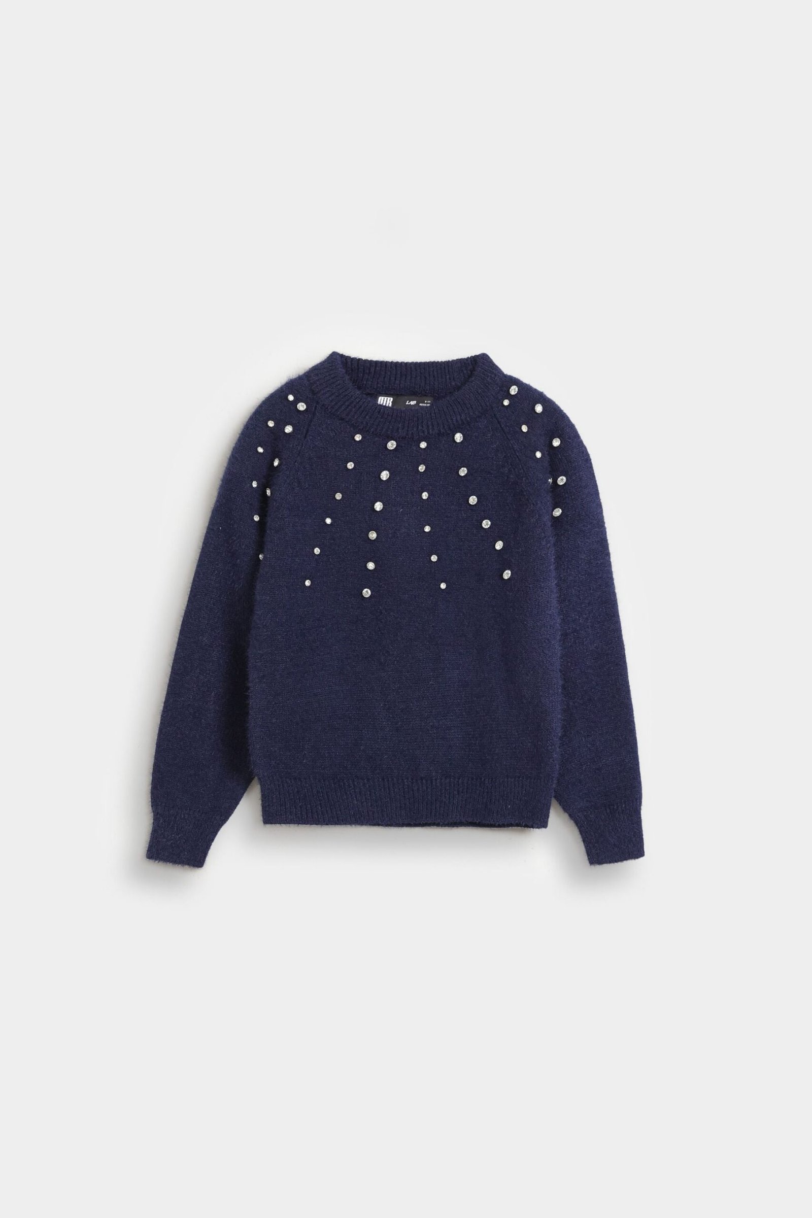 Embellished Mock Neck Sweater
