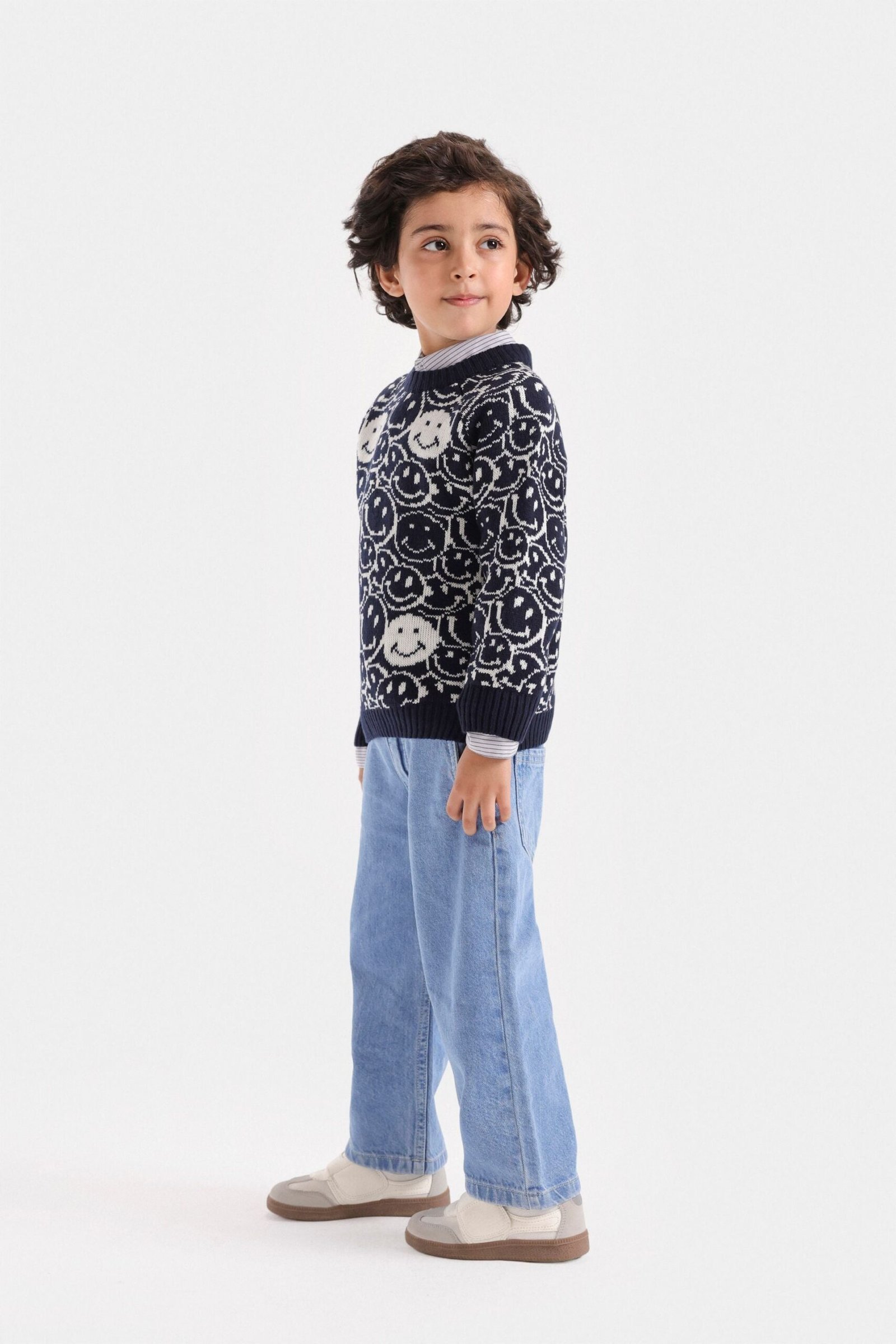 Smiley Face Knitted Sweater - Image 5