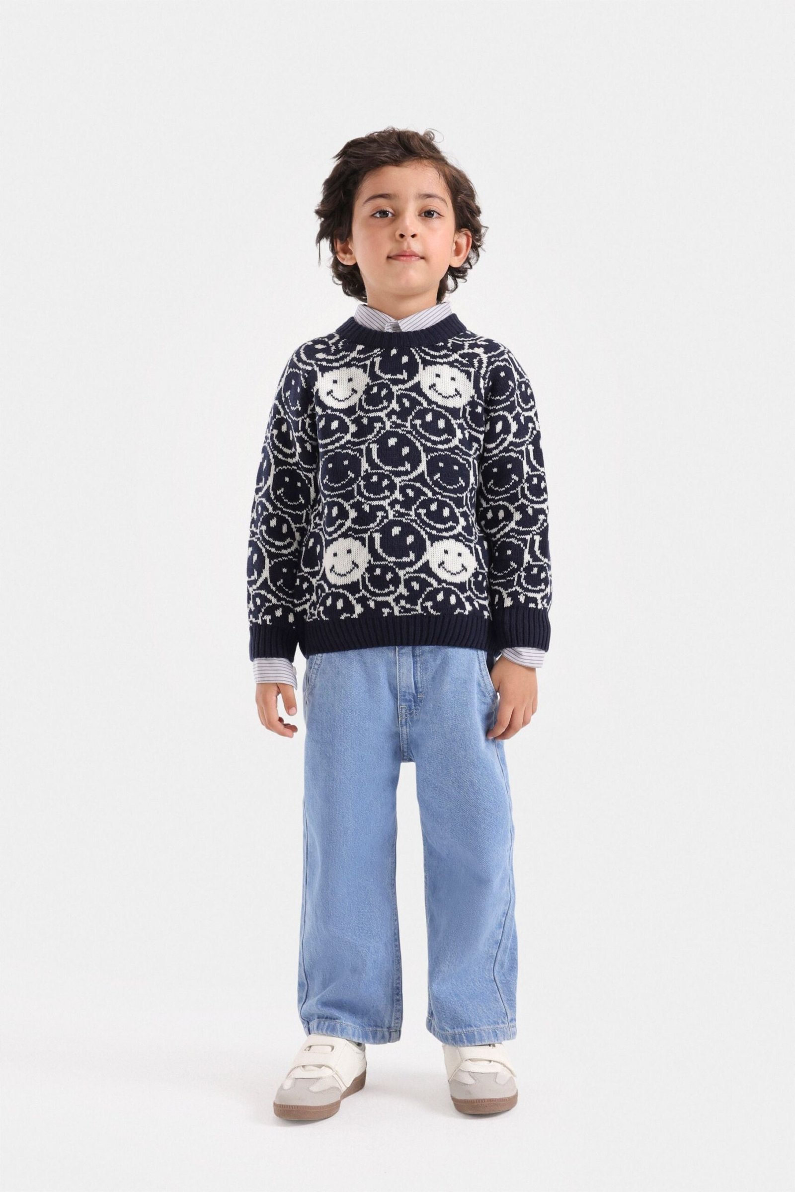 Smiley Face Knitted Sweater - Image 4