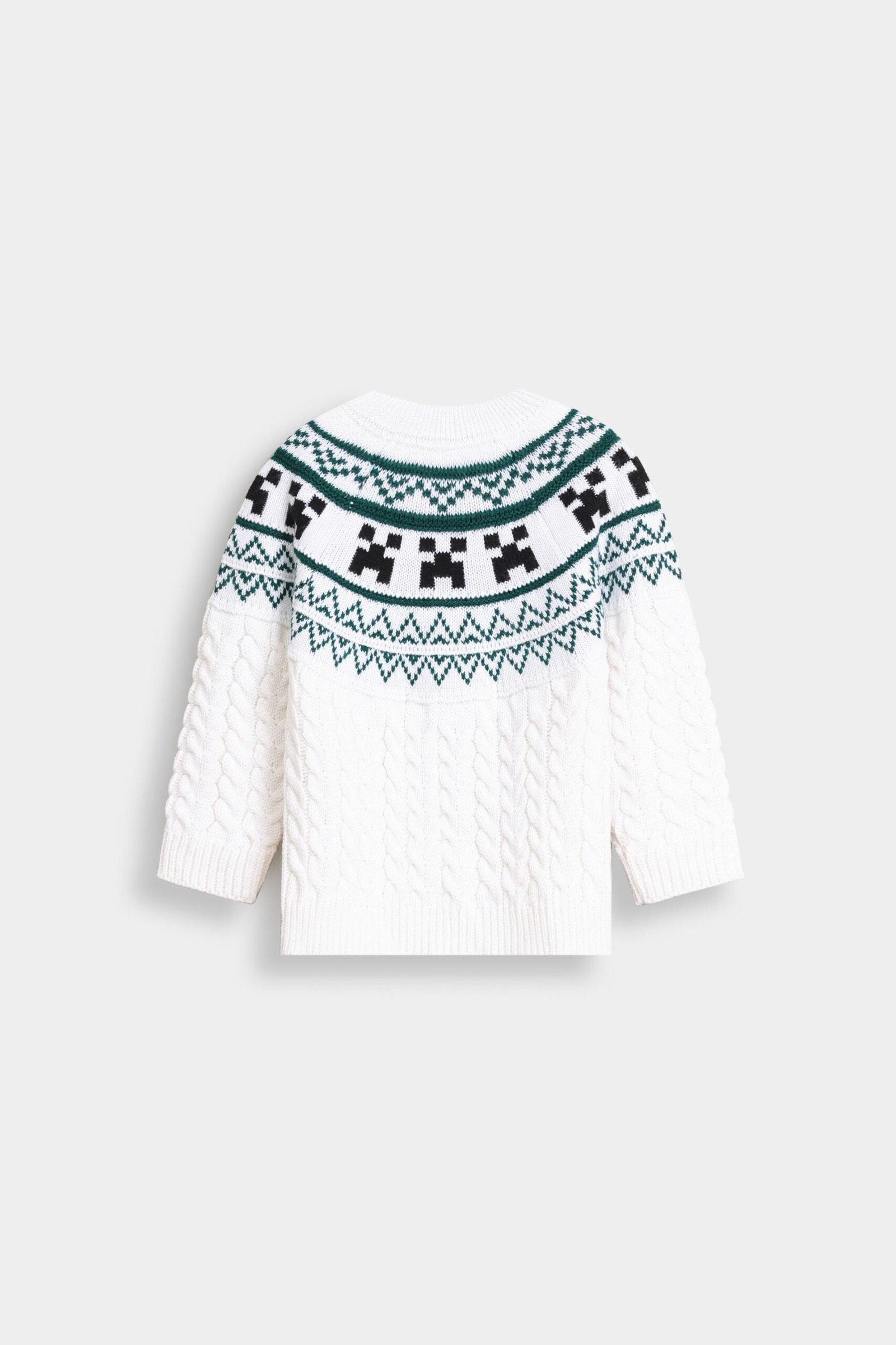 Cable Knitted Jacquard Sweater - Image 3