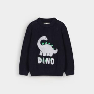 Embroidered Ribbed Sweater