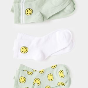 Pair of 3-Printed Short Crew Socks