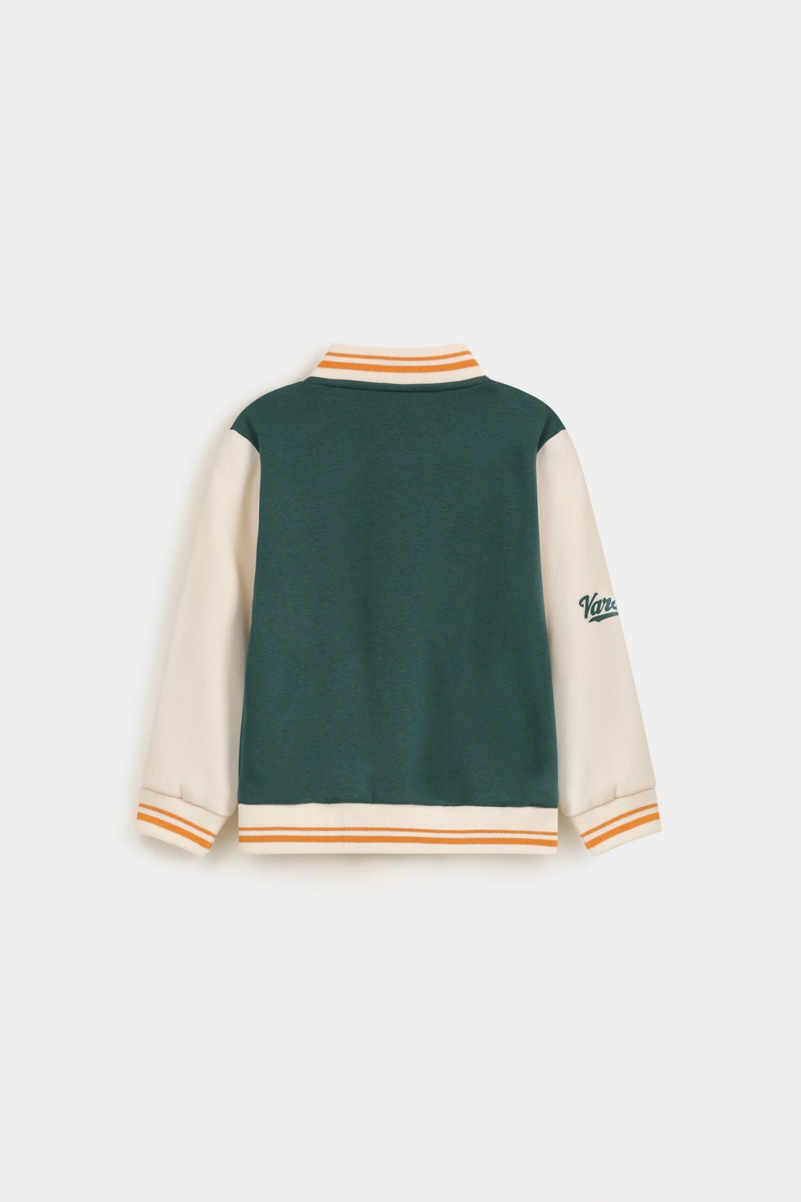 Contrast Sleeves Varsity Jacket - Image 6