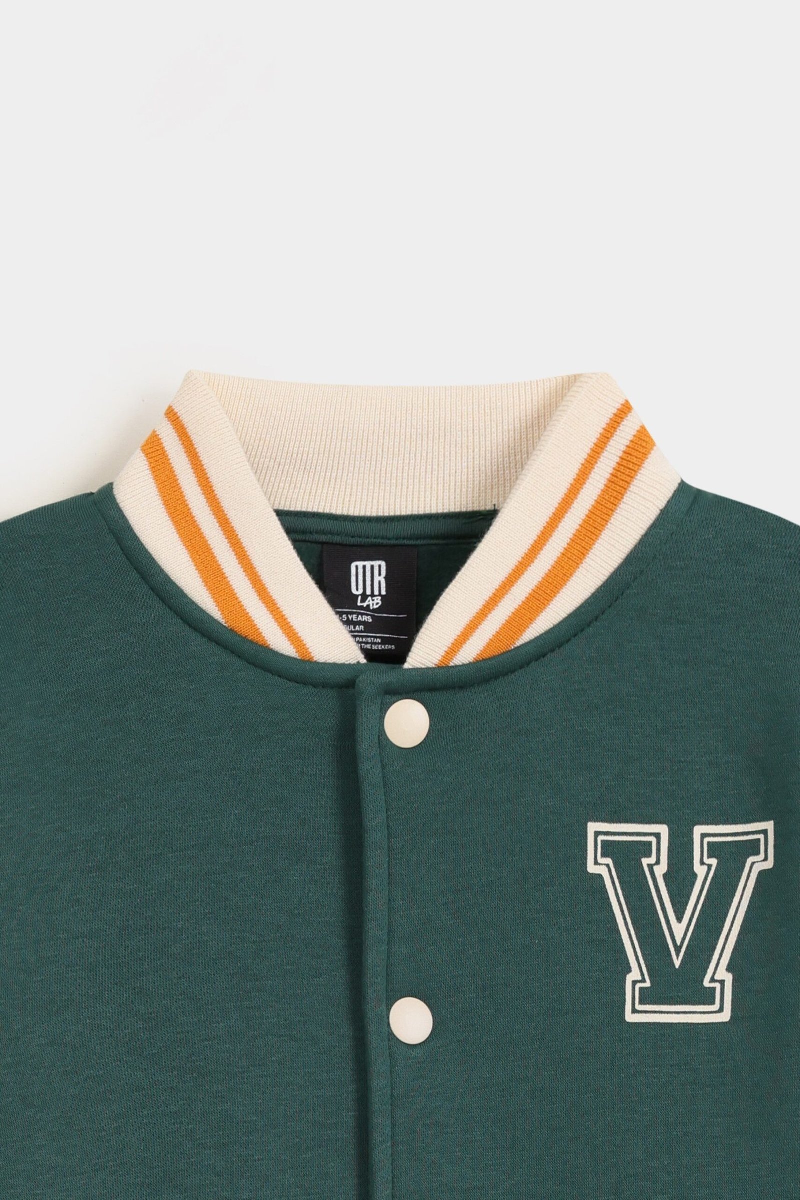 Contrast Sleeves Varsity Jacket - Image 5