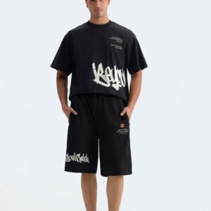 Slogan Print Bermuda Shorts
