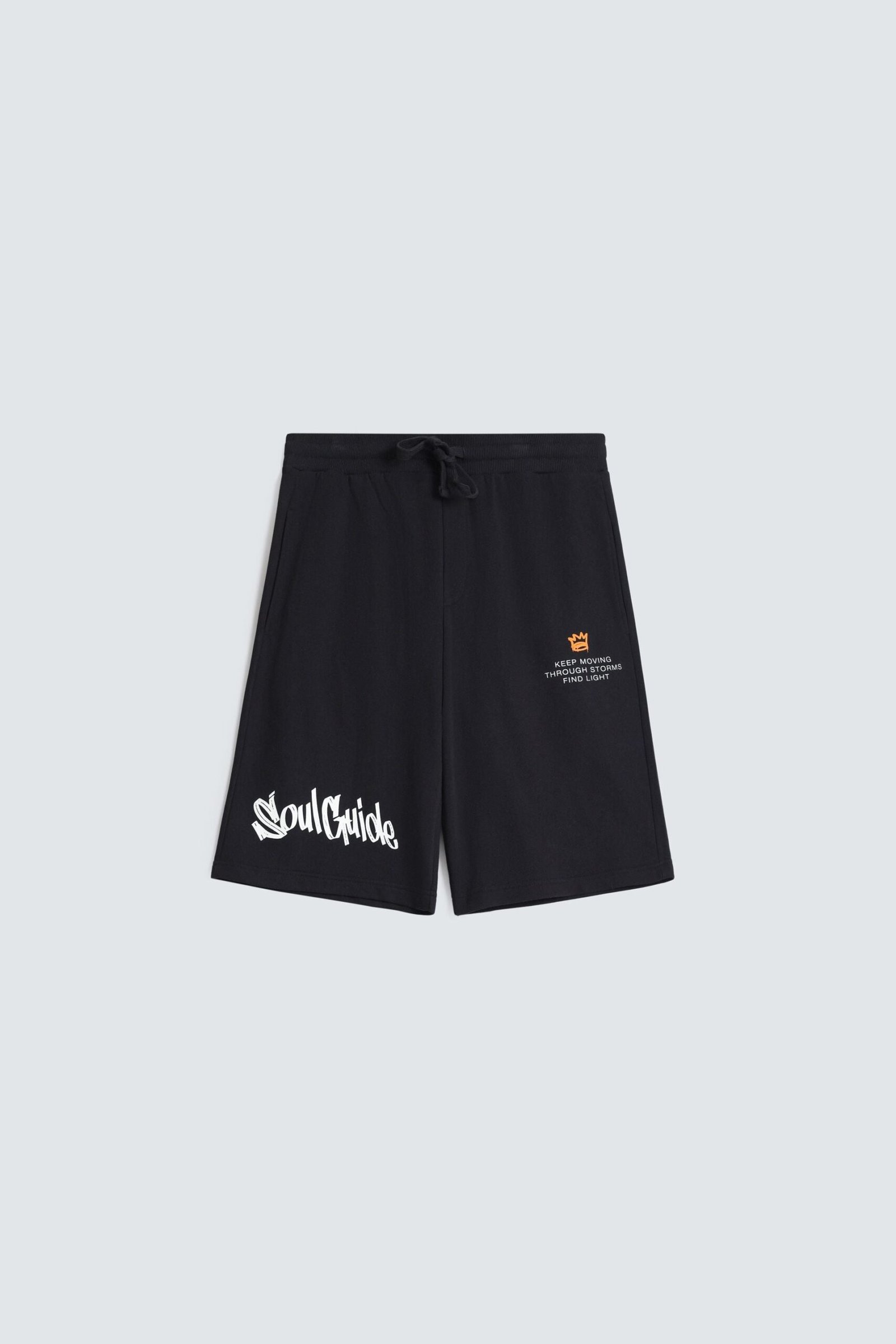 Slogan Print Bermuda Shorts - Image 5