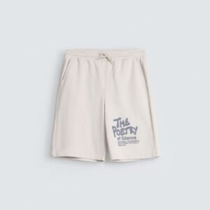 Slogan Print Shorts